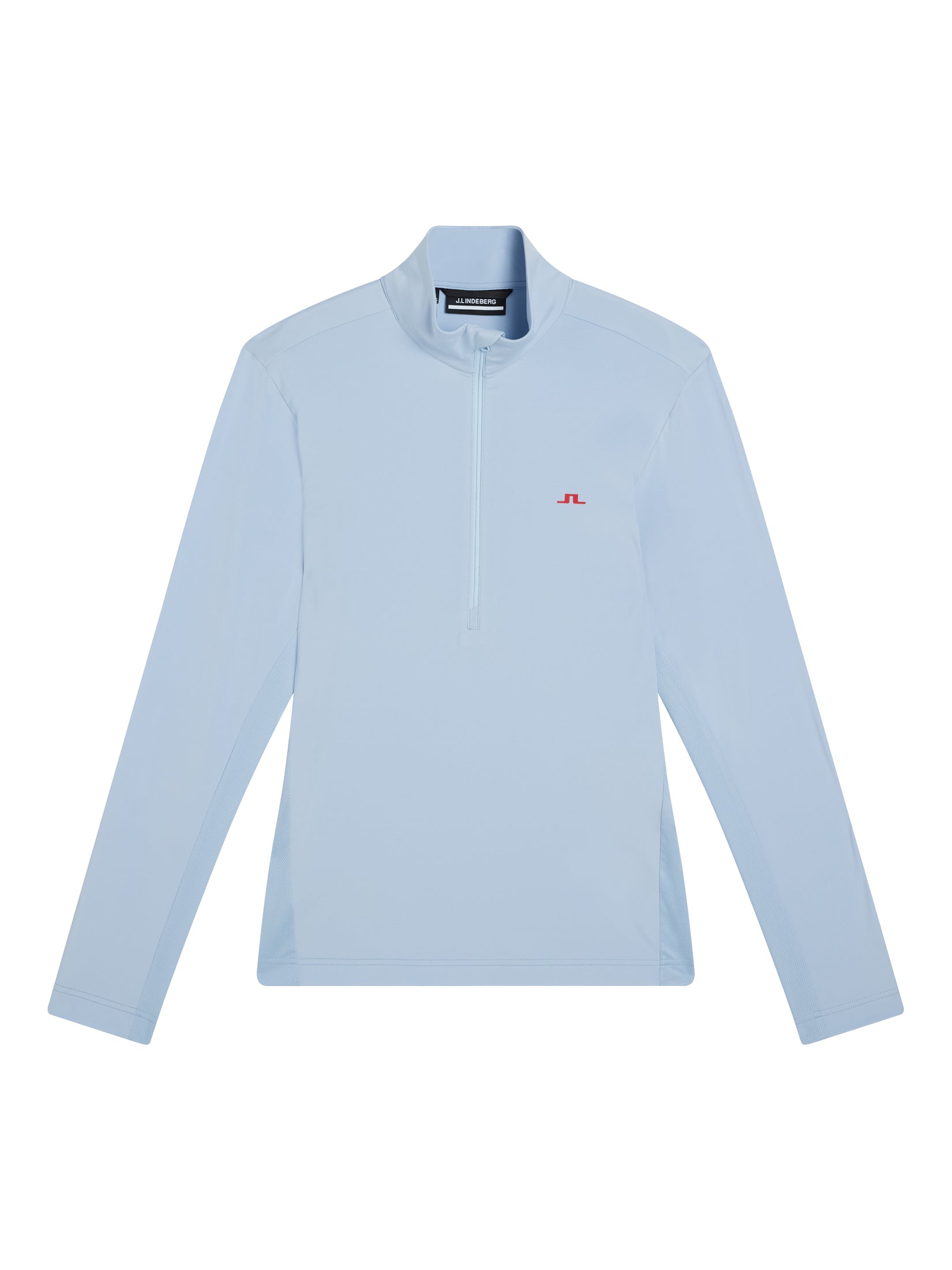 Luke Print Half Zip Midlayer, White - J Lindeberg Golf Outerwear