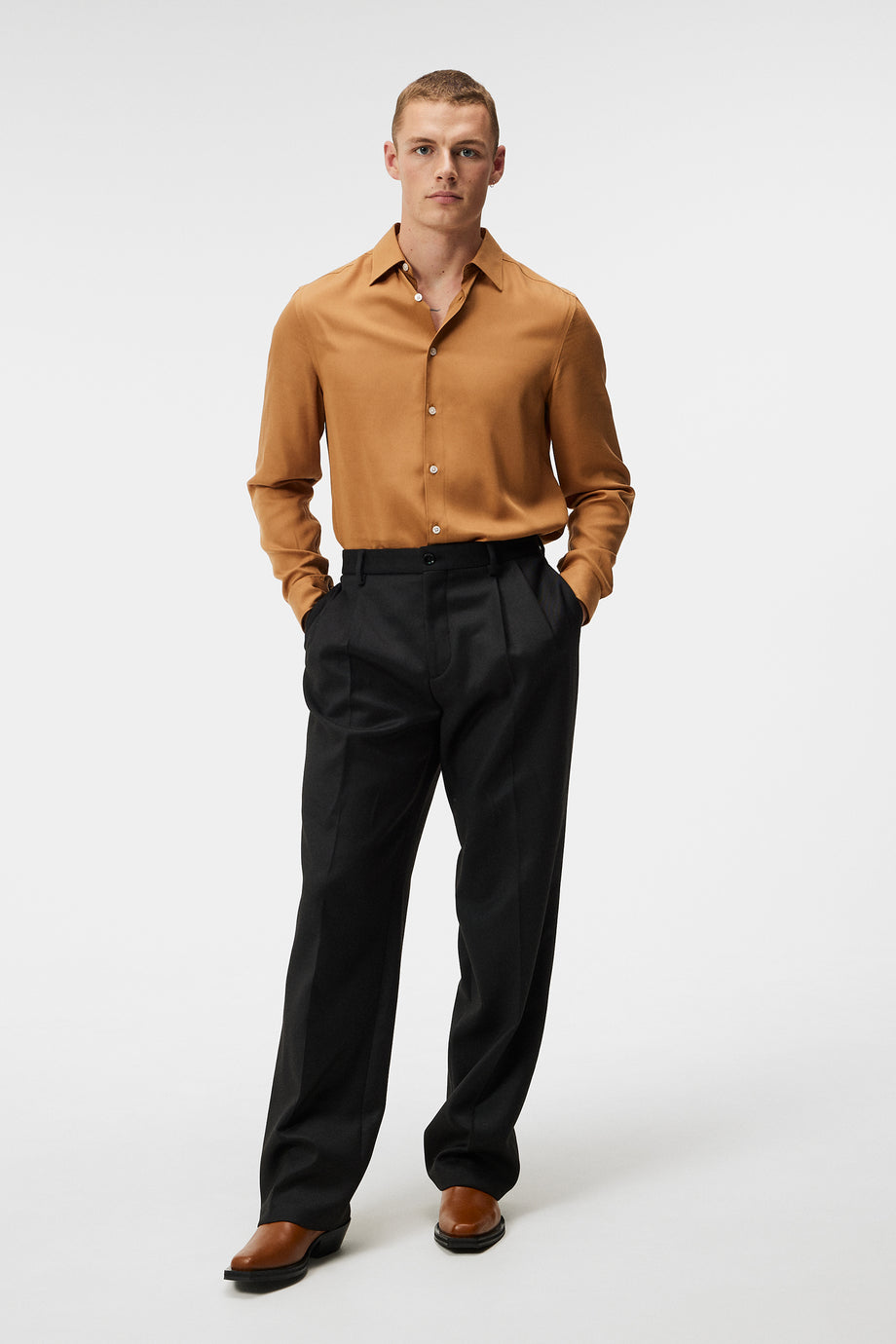 Comfort Tencel Slim Shirt – Chipmunk 