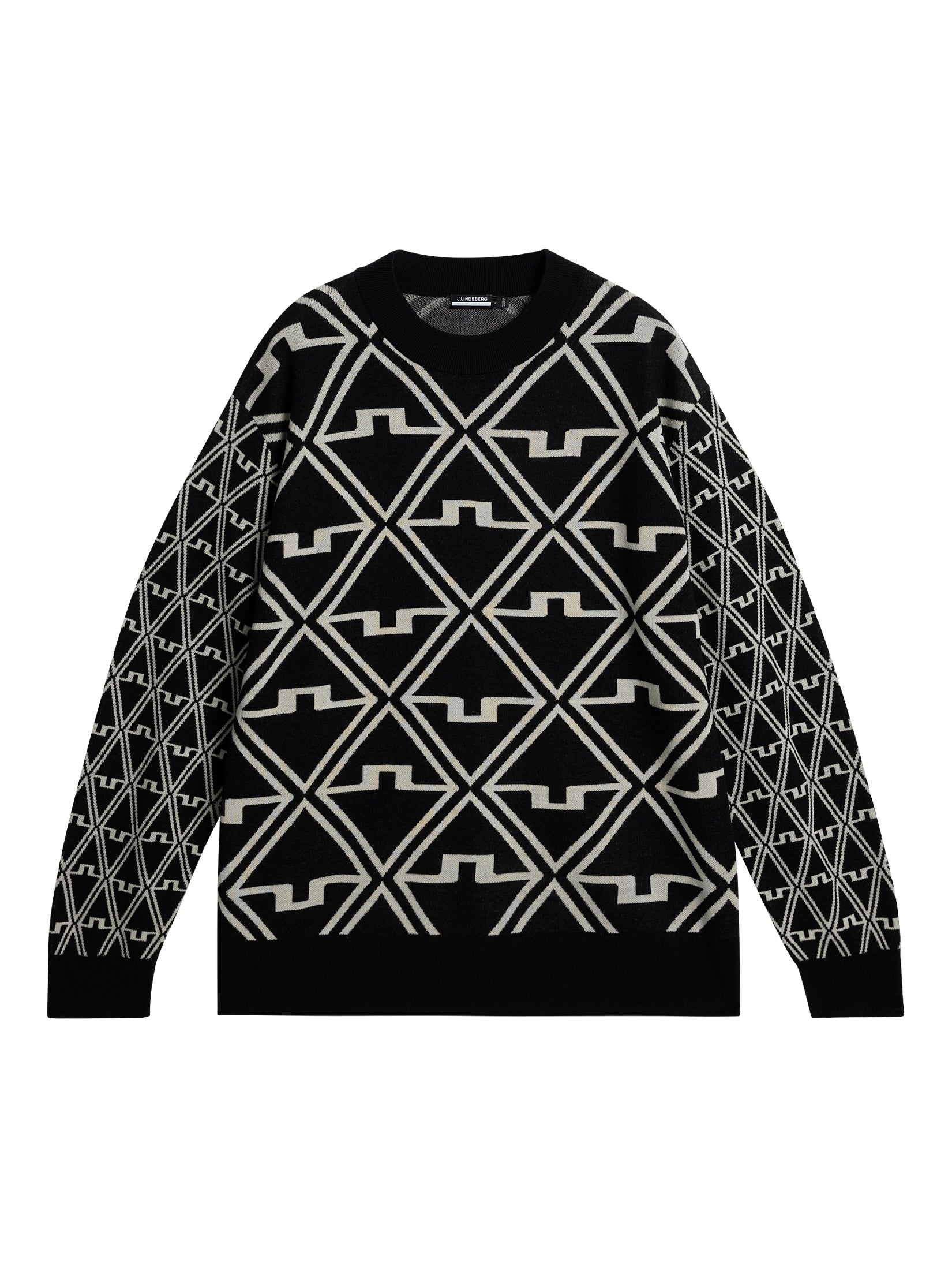 Isaac Jacquard Knitted Sweater / Black – J.Lindeberg