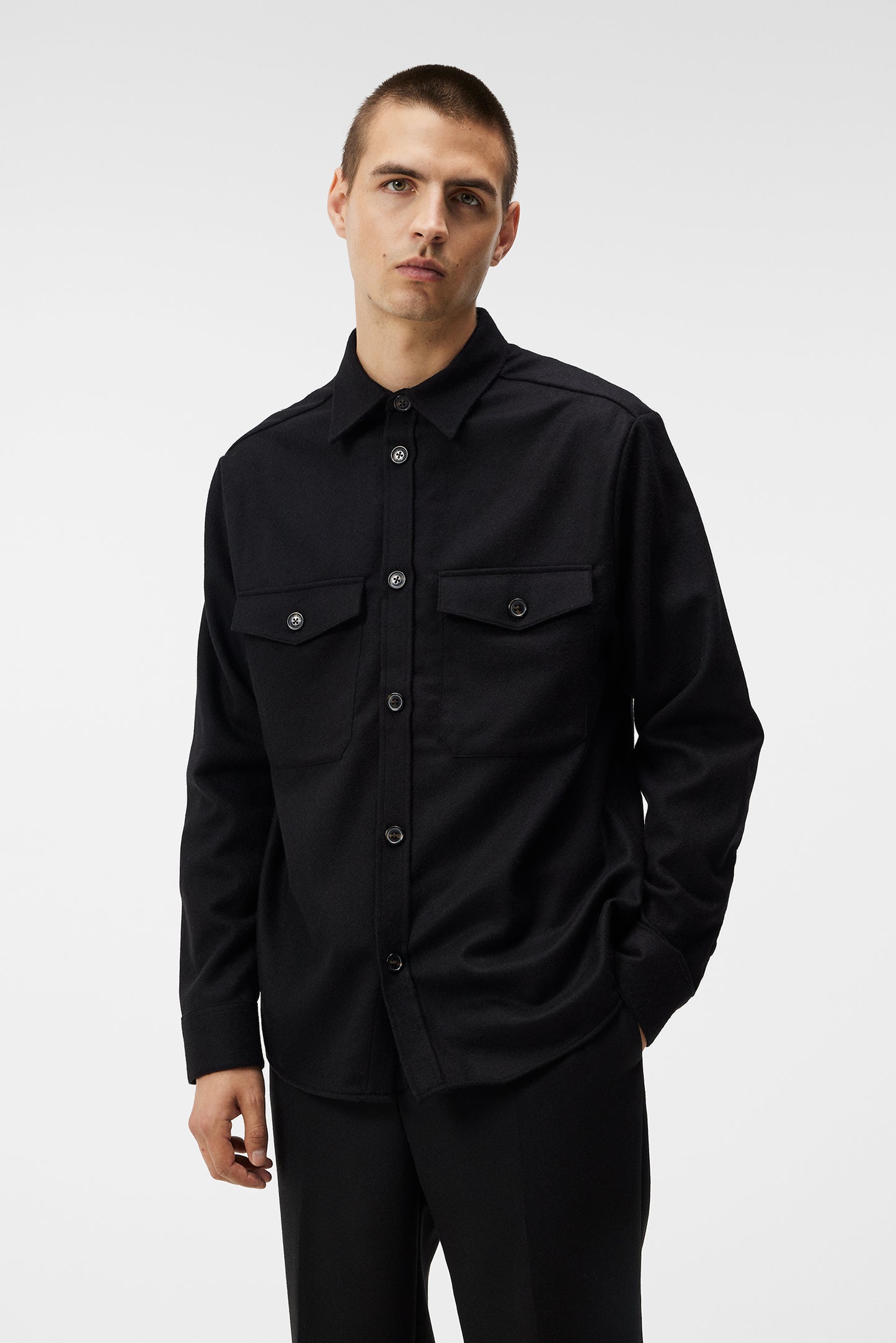 Flat Wool Overshirt / Black – J.Lindeberg