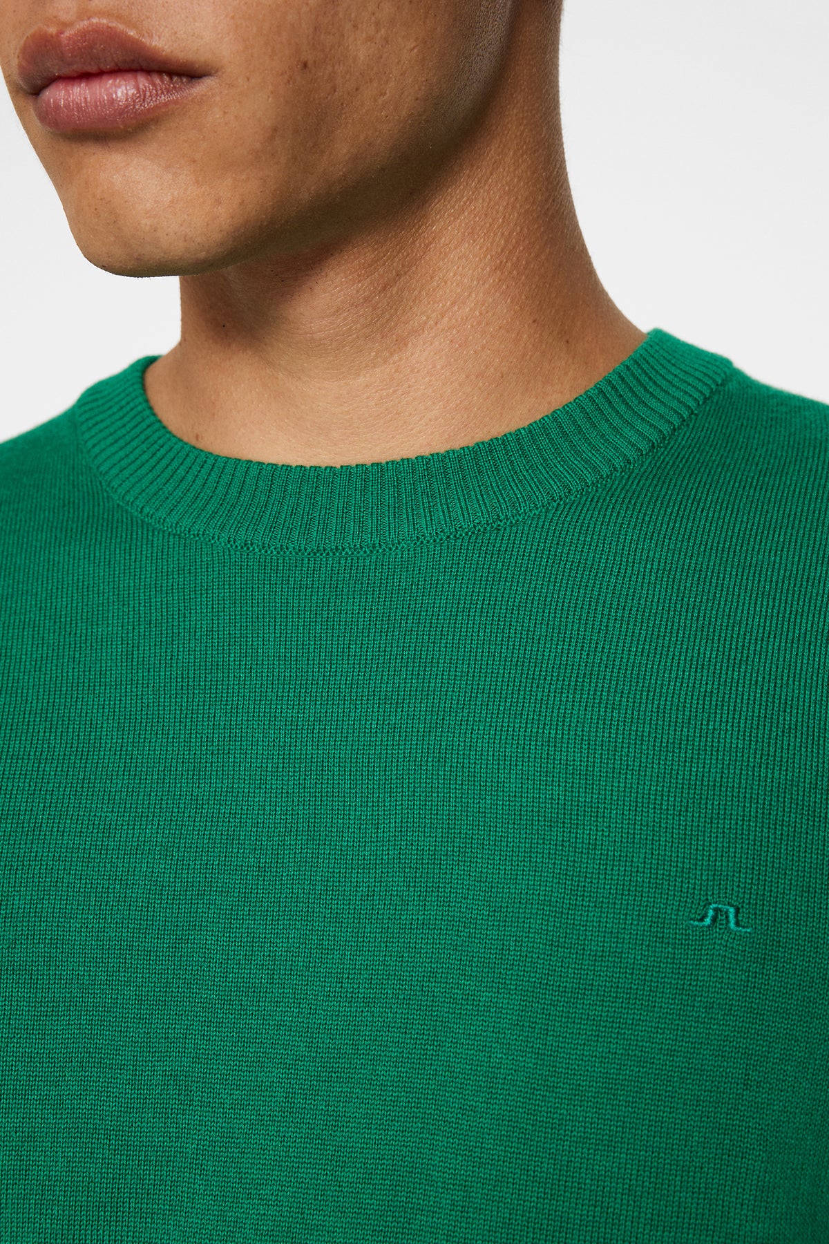 Keane Merino Crew Neck Sweater / Ultramarine Green