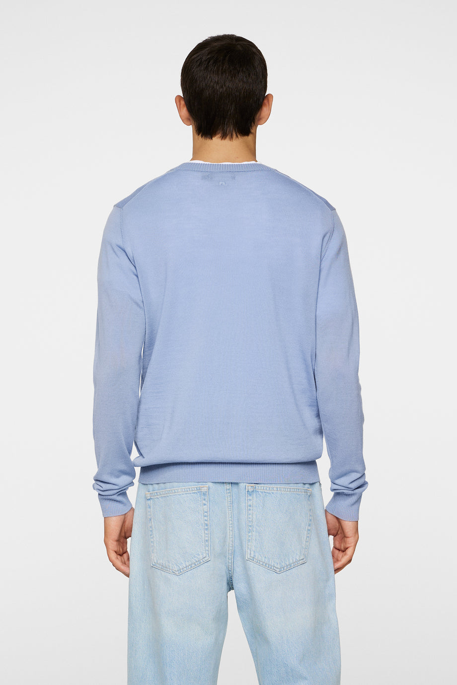 Keane Light Merino Crew Neck / Rain Washed