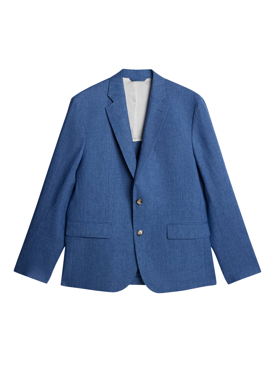 Elton U Super Linen Blazer / Chambray Blue