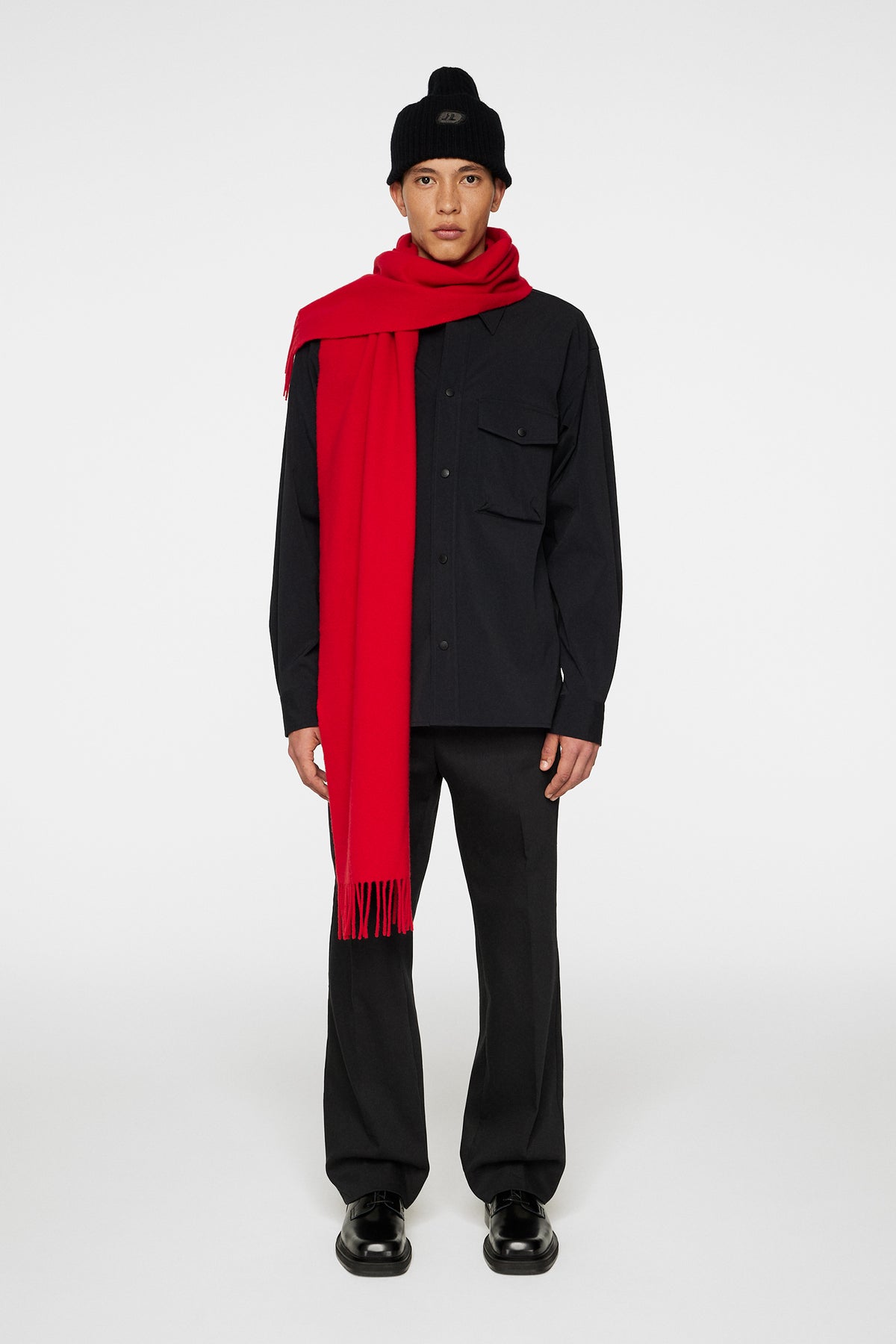 Champ Solid Wool Scarf / Barbados Cherry