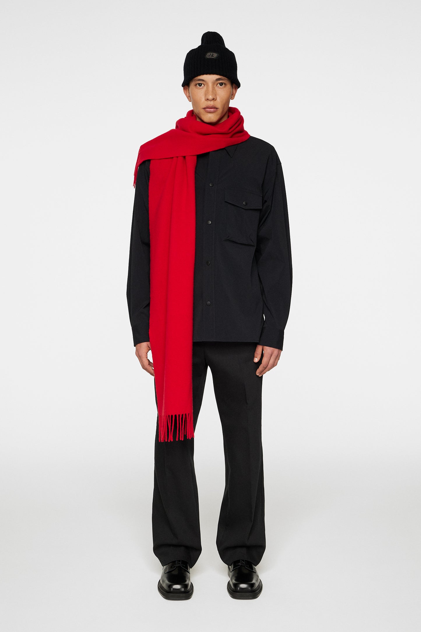 Champ Solid Wool Scarf / Barbados Cherry