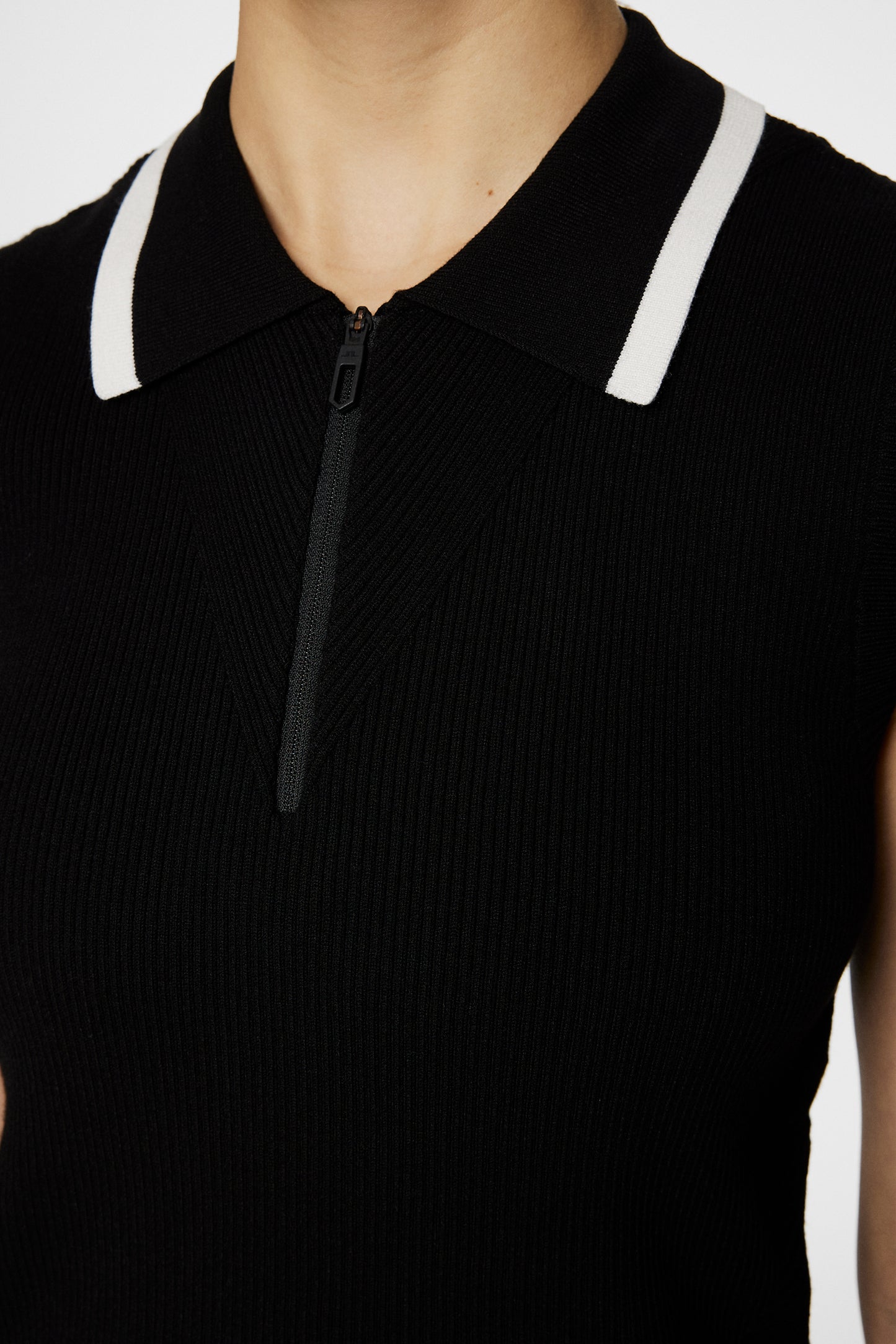 Ramona Knitted Polo Shirt / Black