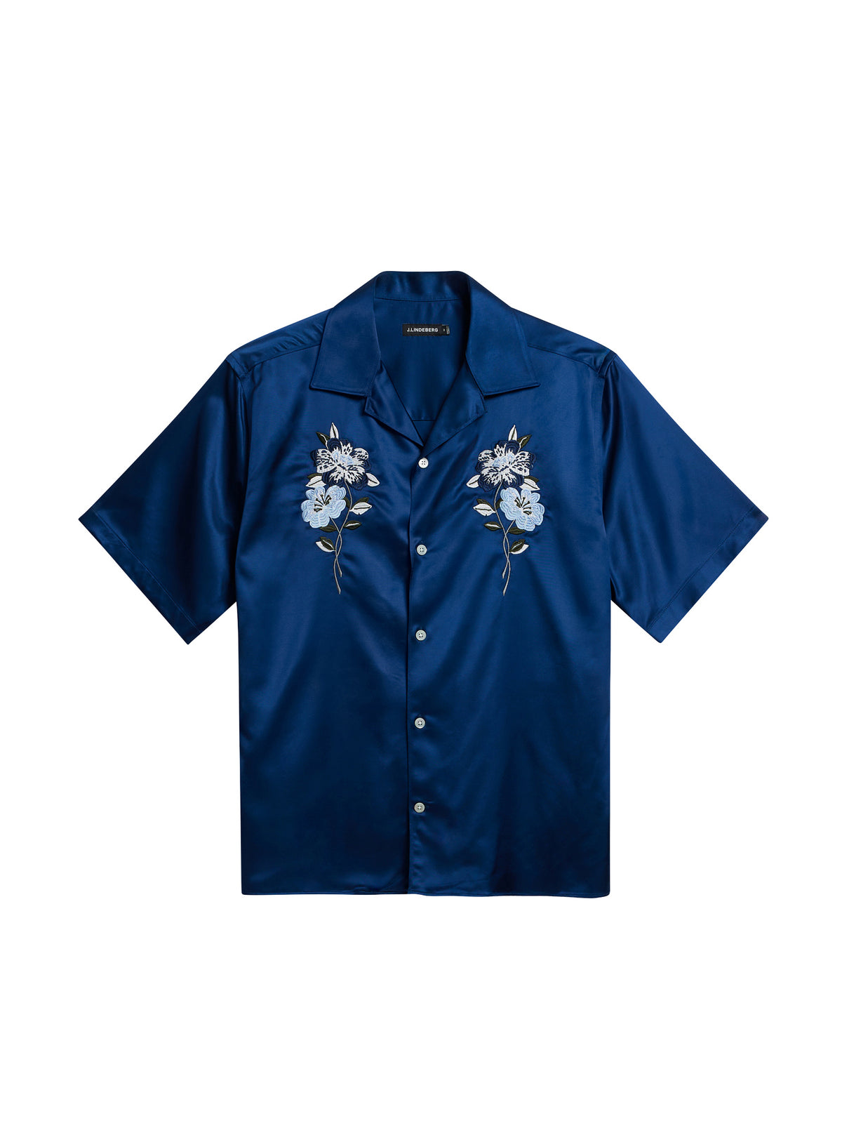 Elliott Satin Embroid Shirt / Estate Blue