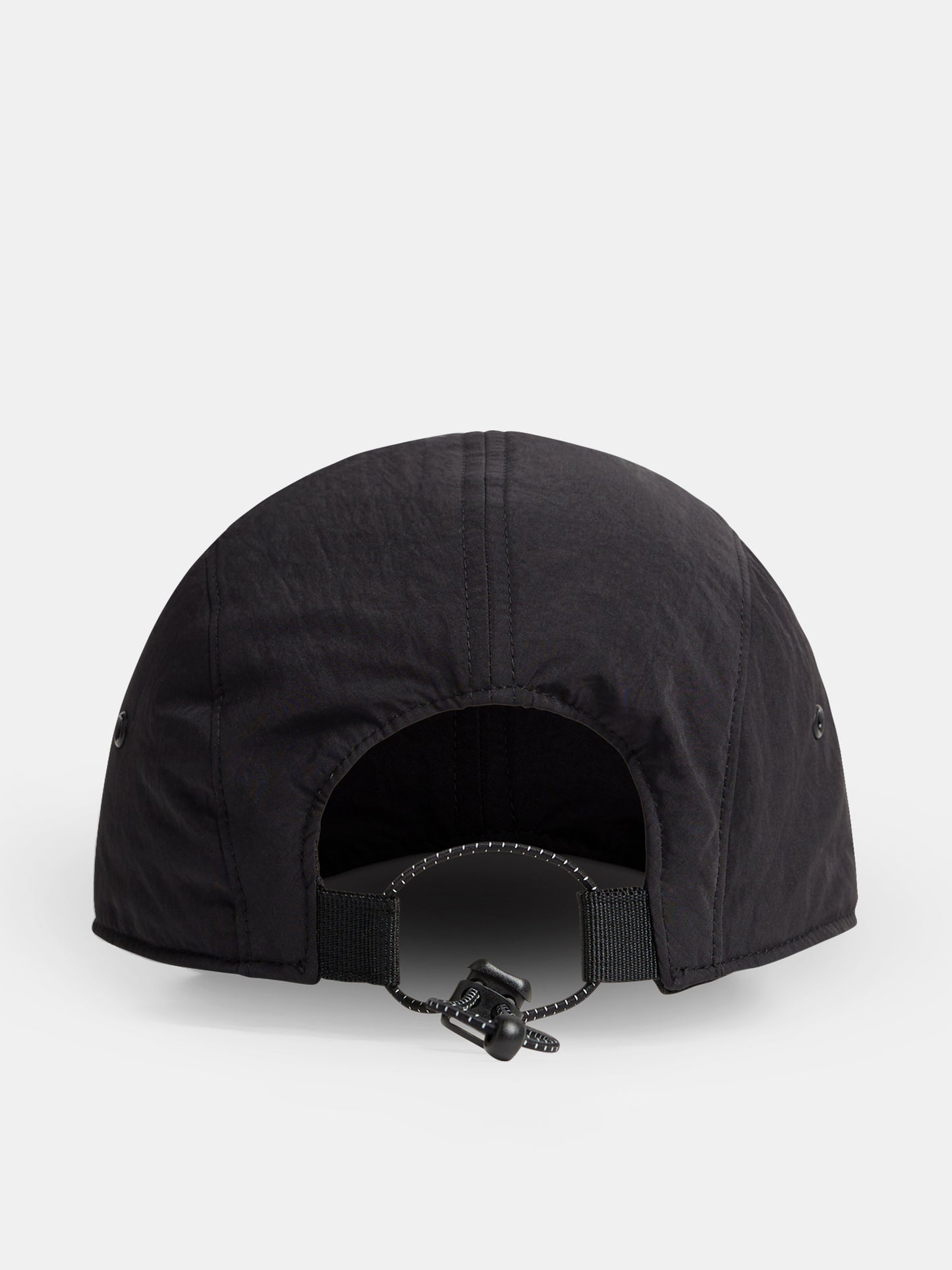 5 Panel Padded Nylon Cap / Black