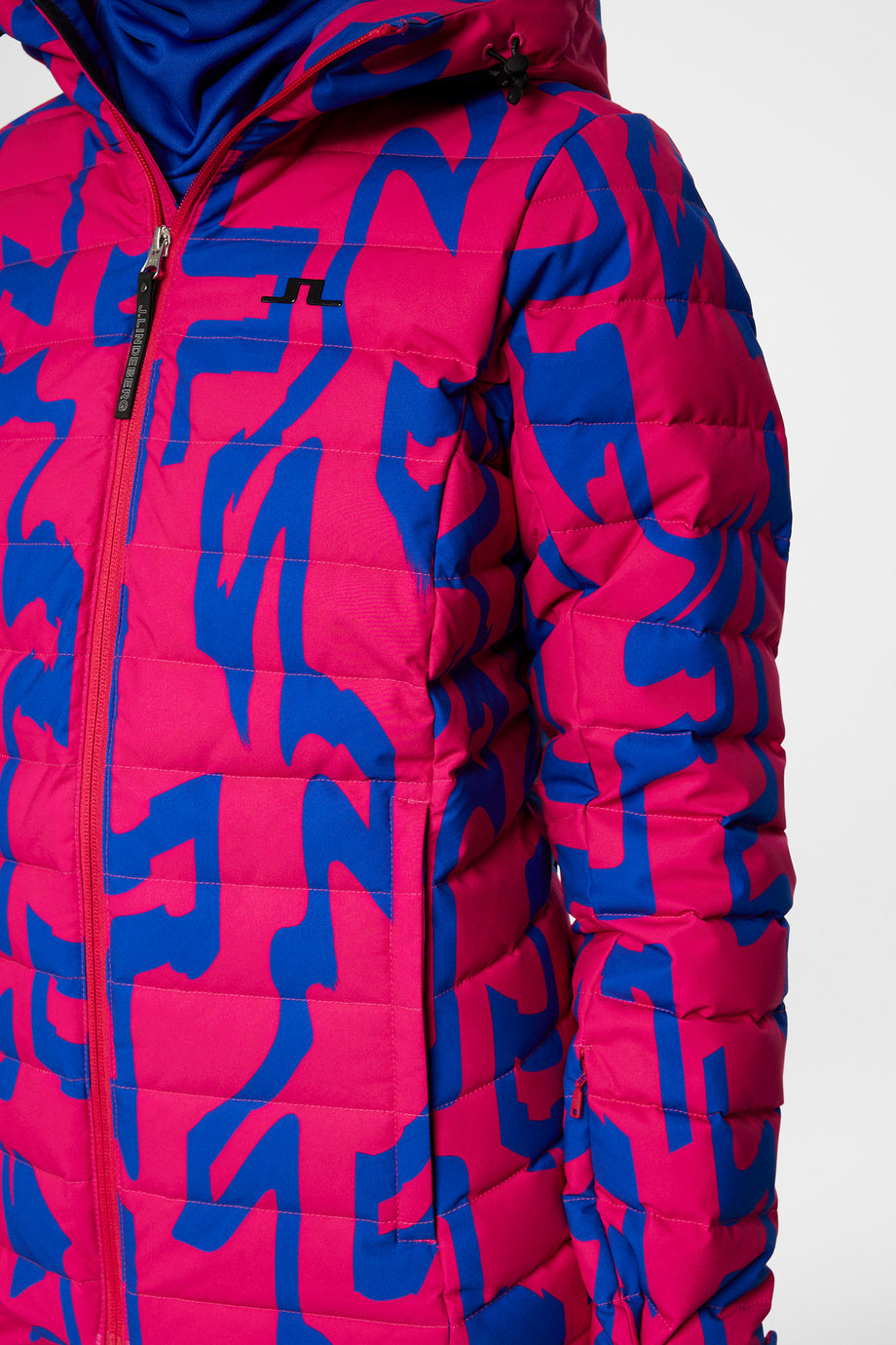 W Thermic Down Jacket Printed / Glitch Bridge Pink