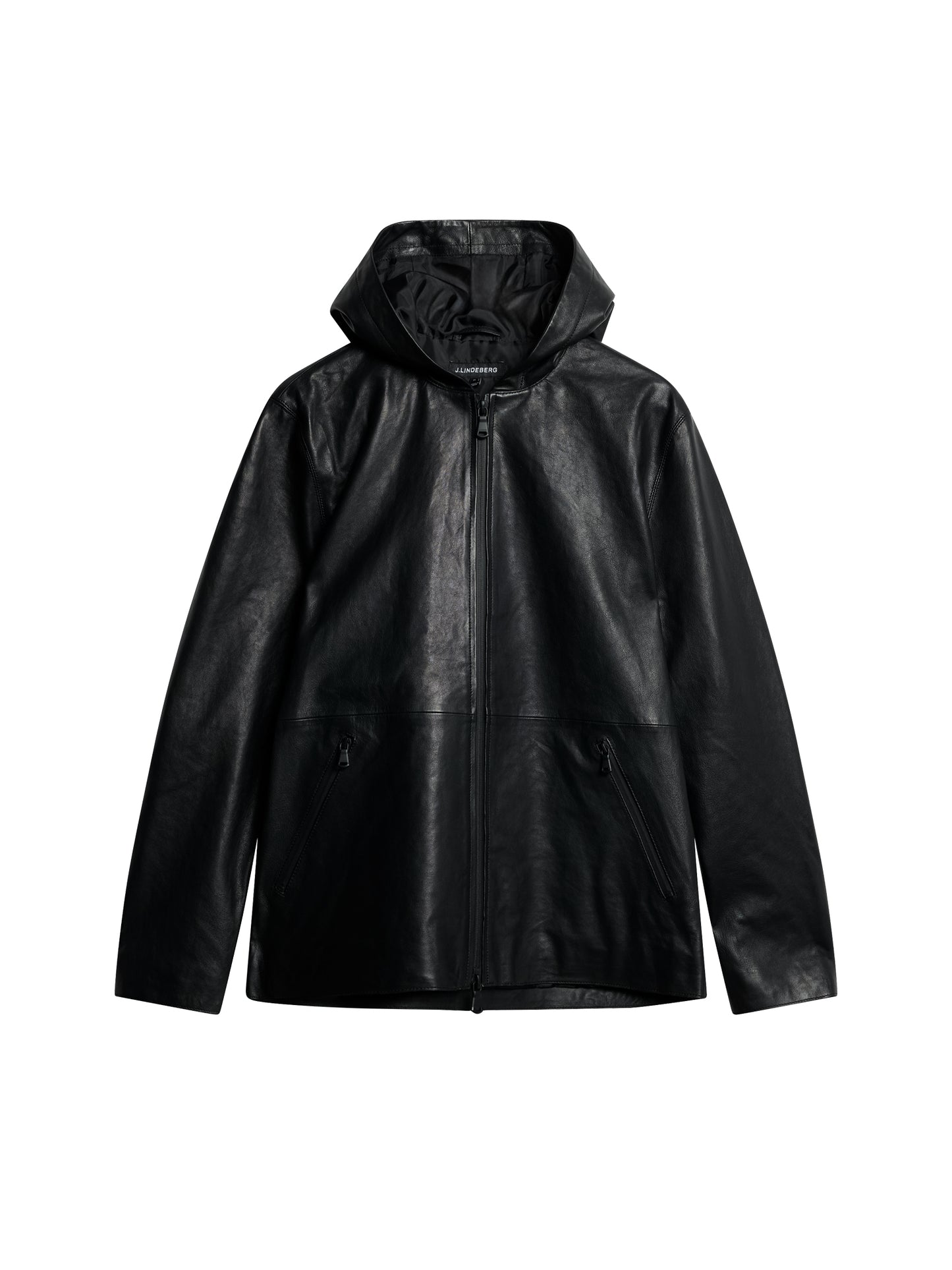 Hadley Leather Hoody Jacket / Black