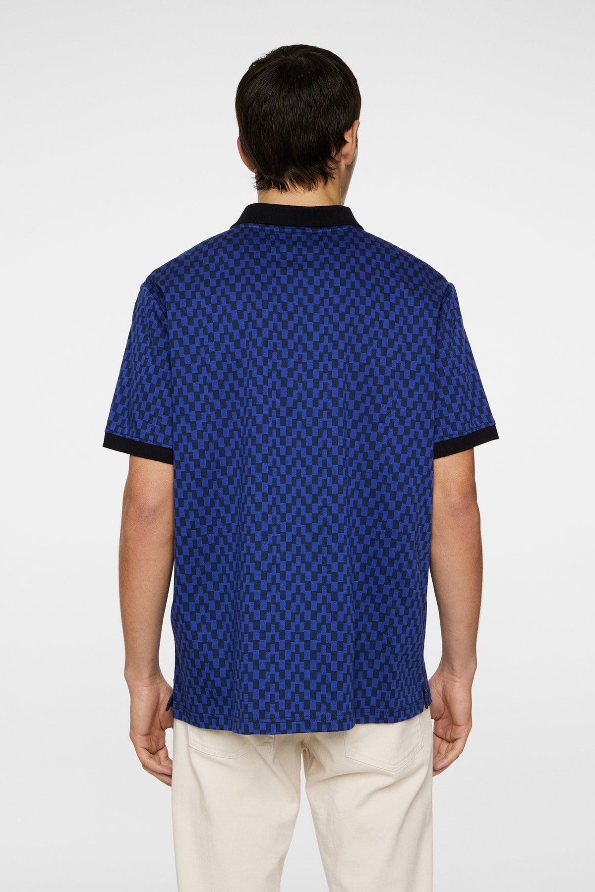 Devon Jacquard Polo / Bridge Stack Blue