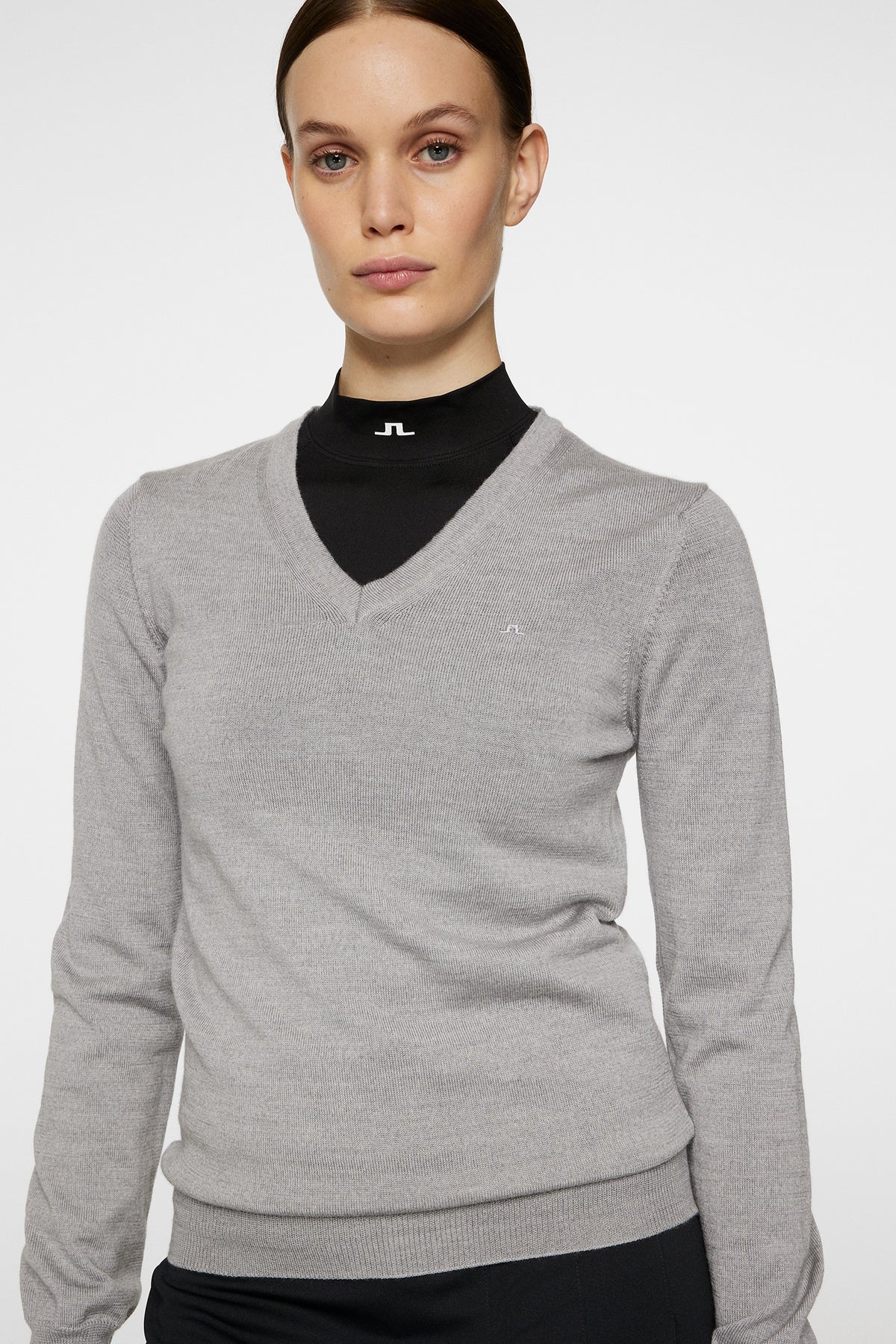 Amaya Knitted Sweater / Light Grey Melange