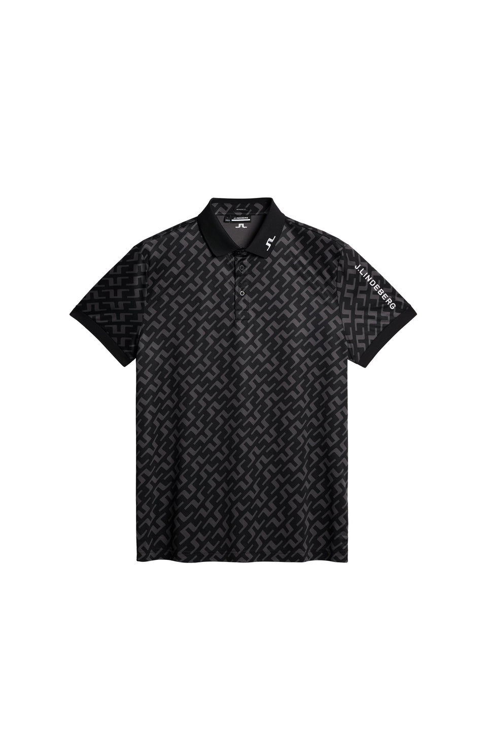 Tour Tech Reg Fit Print Polo / Bias Bridge Black