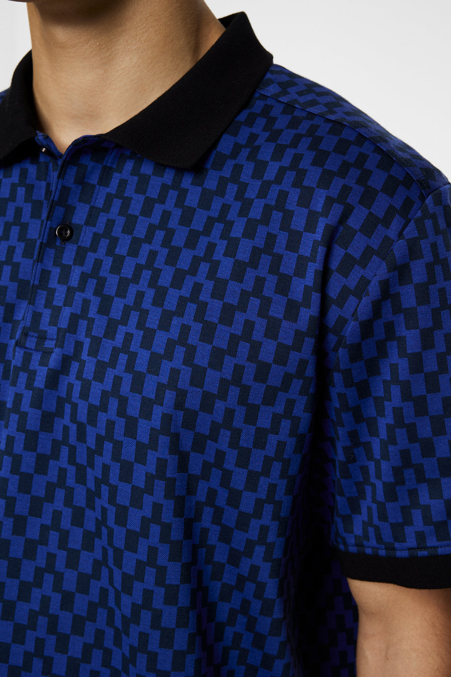 Devon Jacquard Polo / Bridge Stack Blue