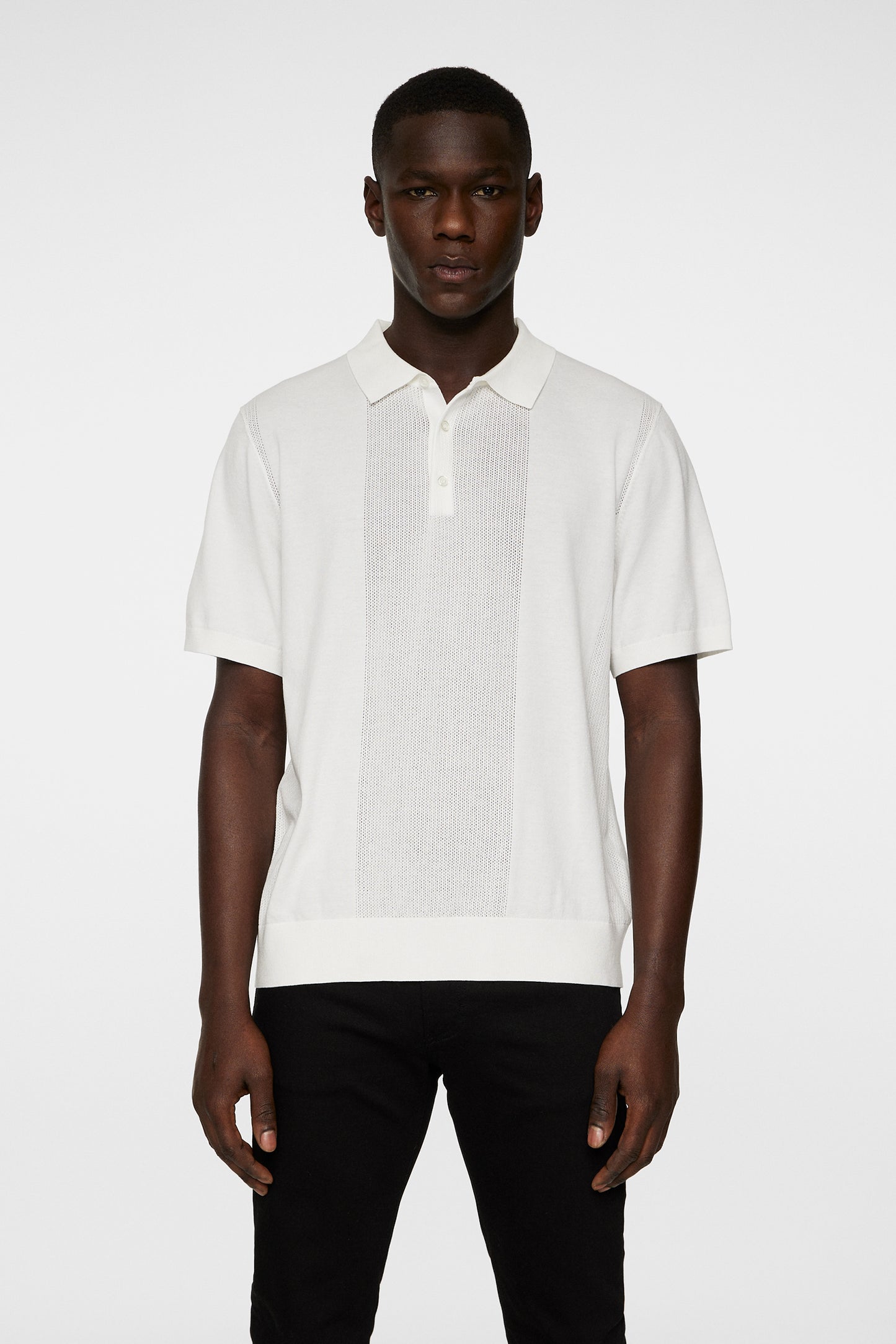 Reymond Solid Stripe Polo / White