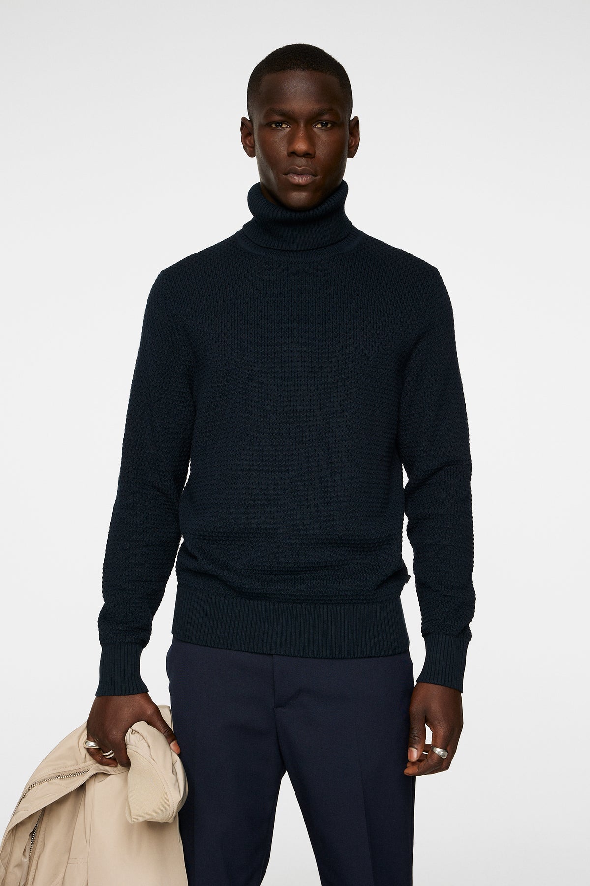 Olivero Turtleneck Sweater / JL Navy