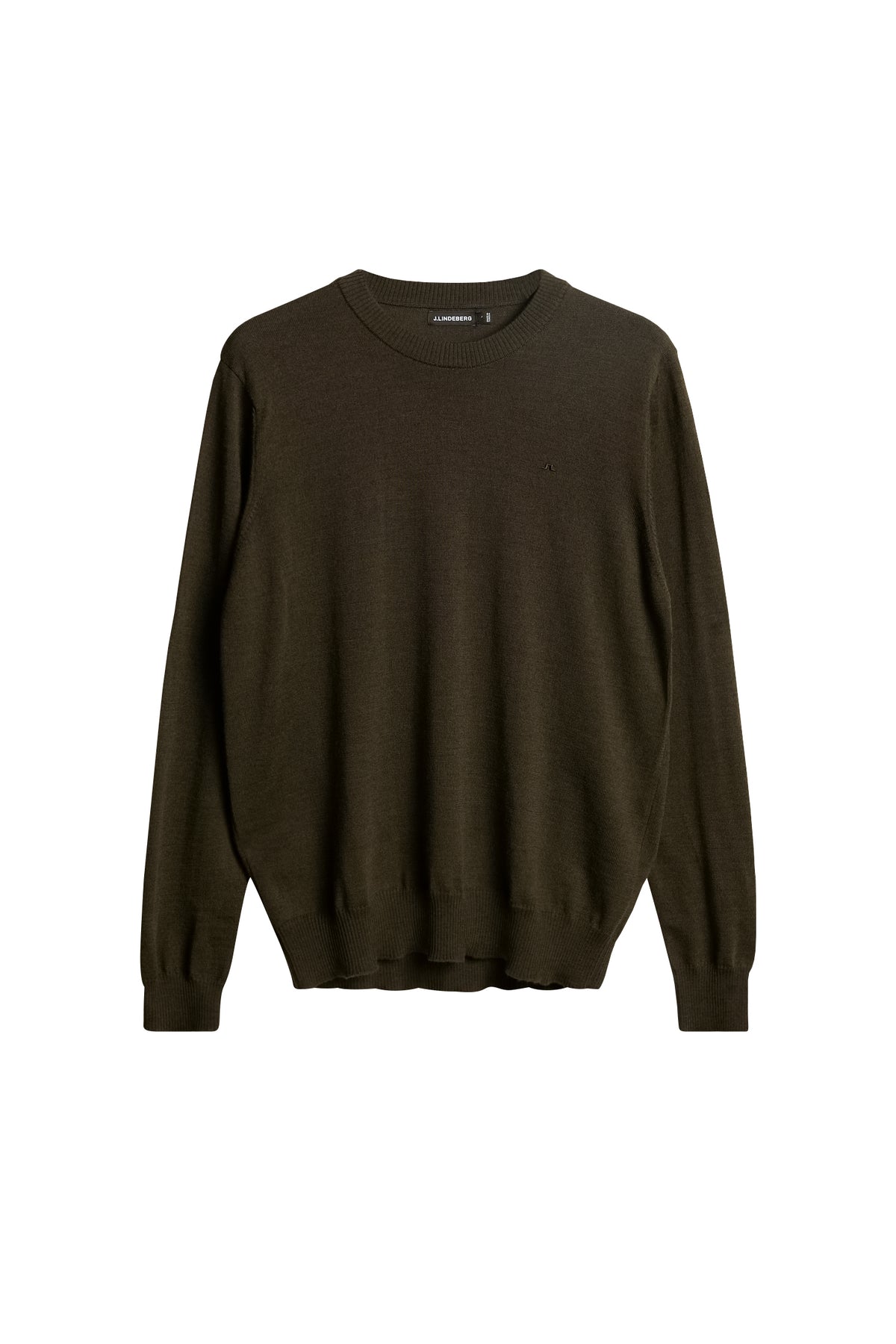 Keane Merino Crew Neck Sweater / Forest Green