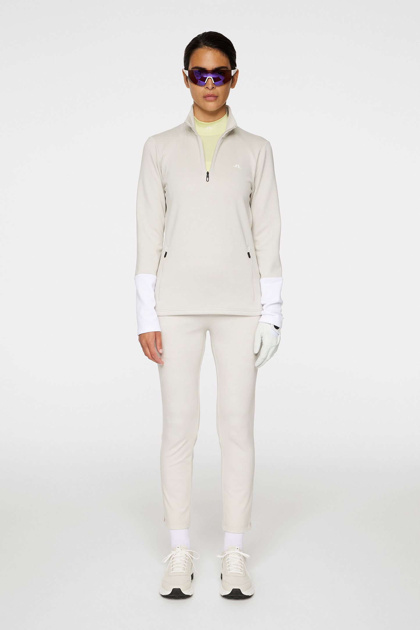 W Aerial Quarter Zip Mid Layer / Moonbeam