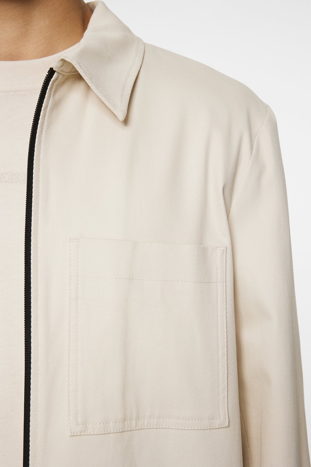 Julius Cotton Twill Overshirt / Moonbeam