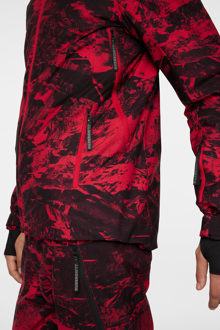 Ace Jacket Printed / Mountain Glitch Red