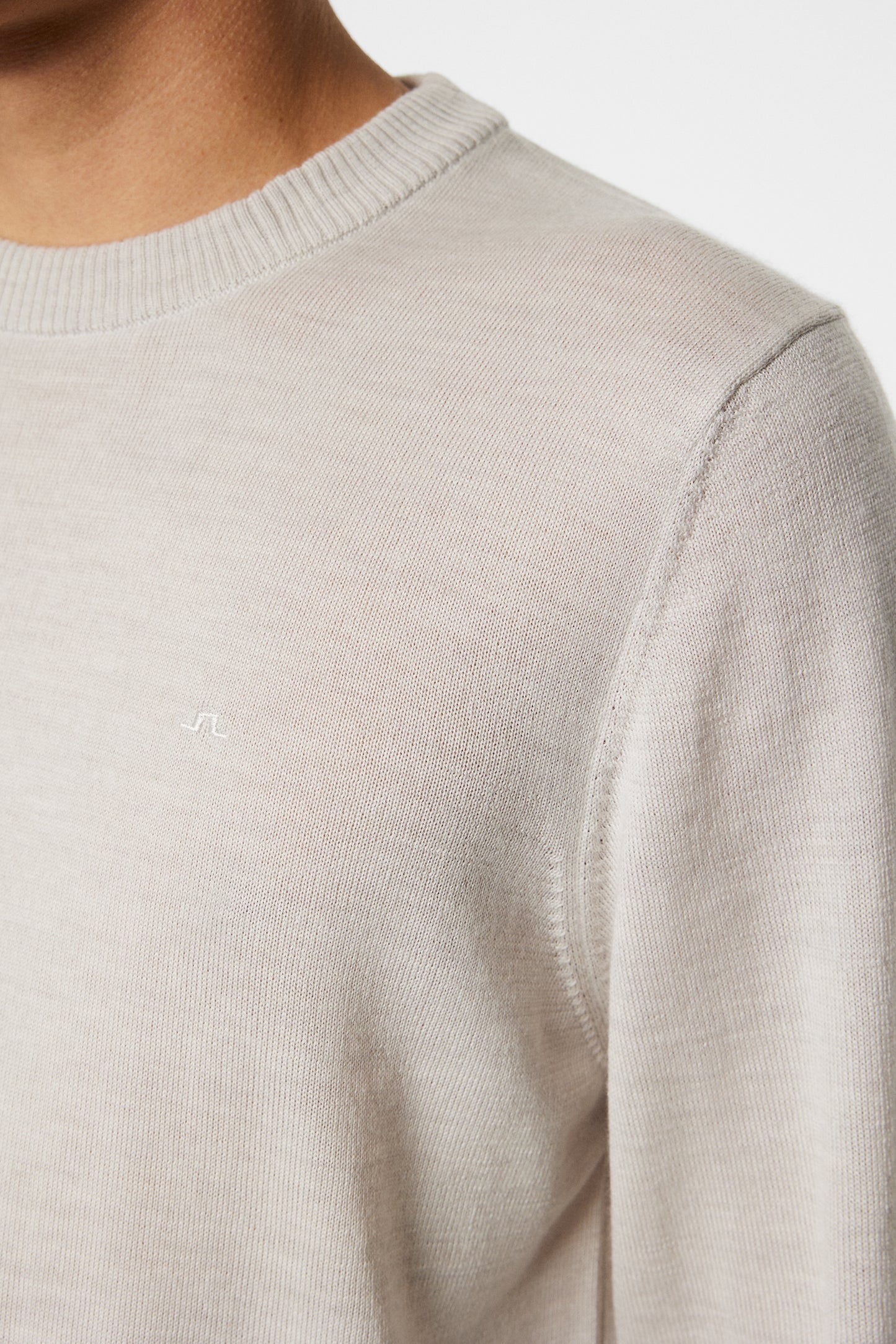 Keane Merino Crew Neck Sweater / Moonbeam Melange