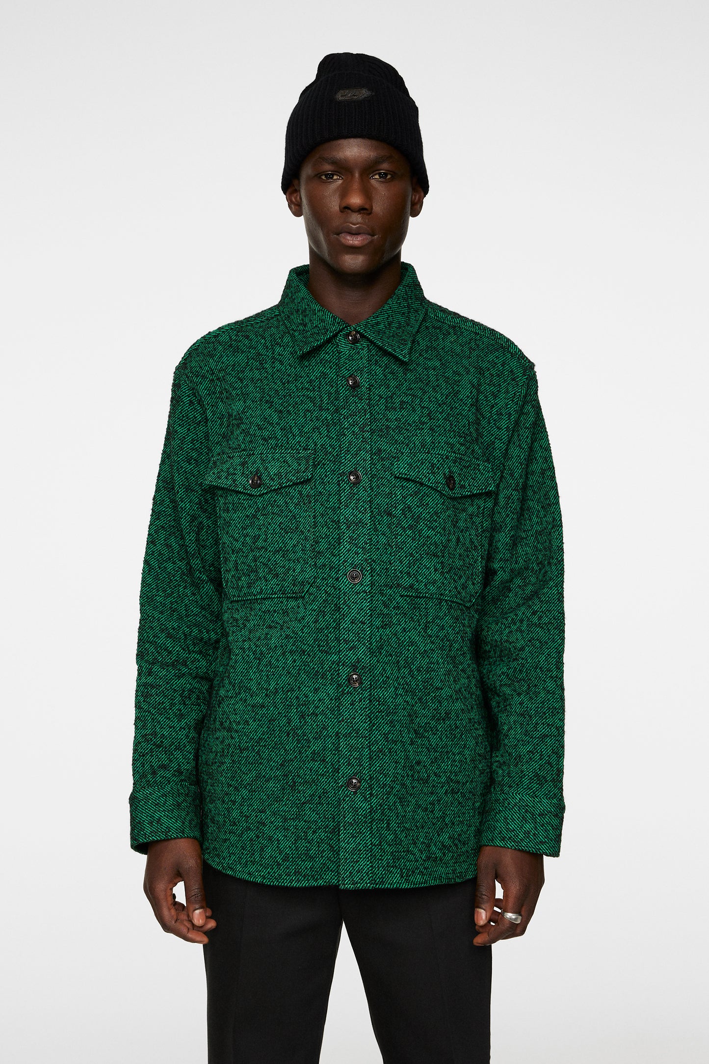 Carter Wool Overshirt / Ultramarine Green