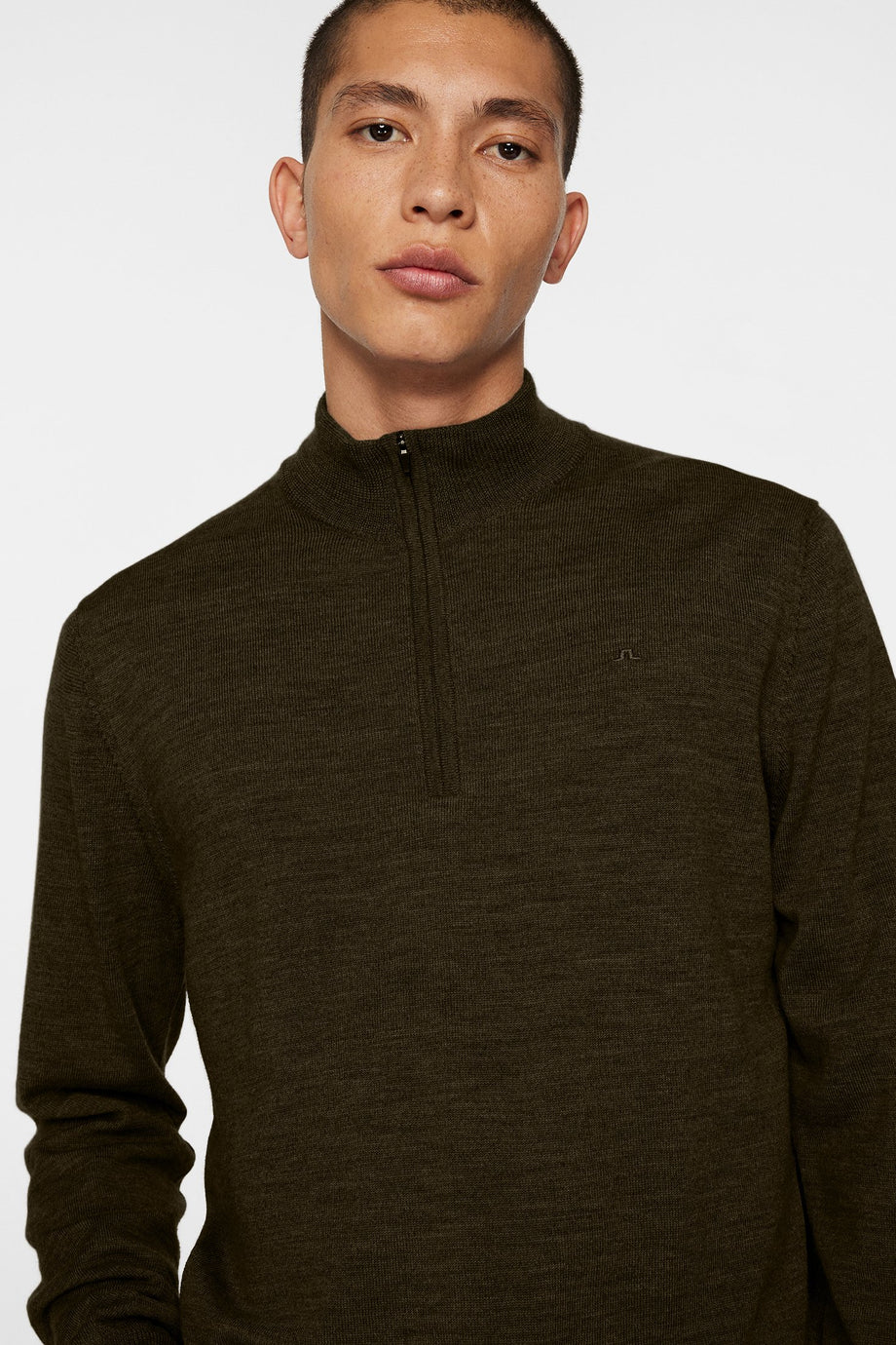 Kiyan Quarter Zip Sweater / Forest Green