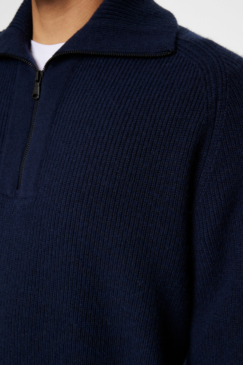 Wilmer Quarter Zip Knit / JL Navy