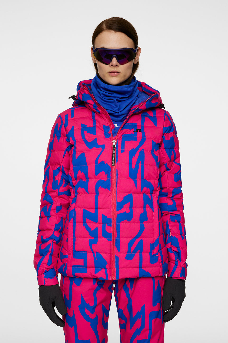 W Thermic Down Jacket Printed / Glitch Bridge Pink