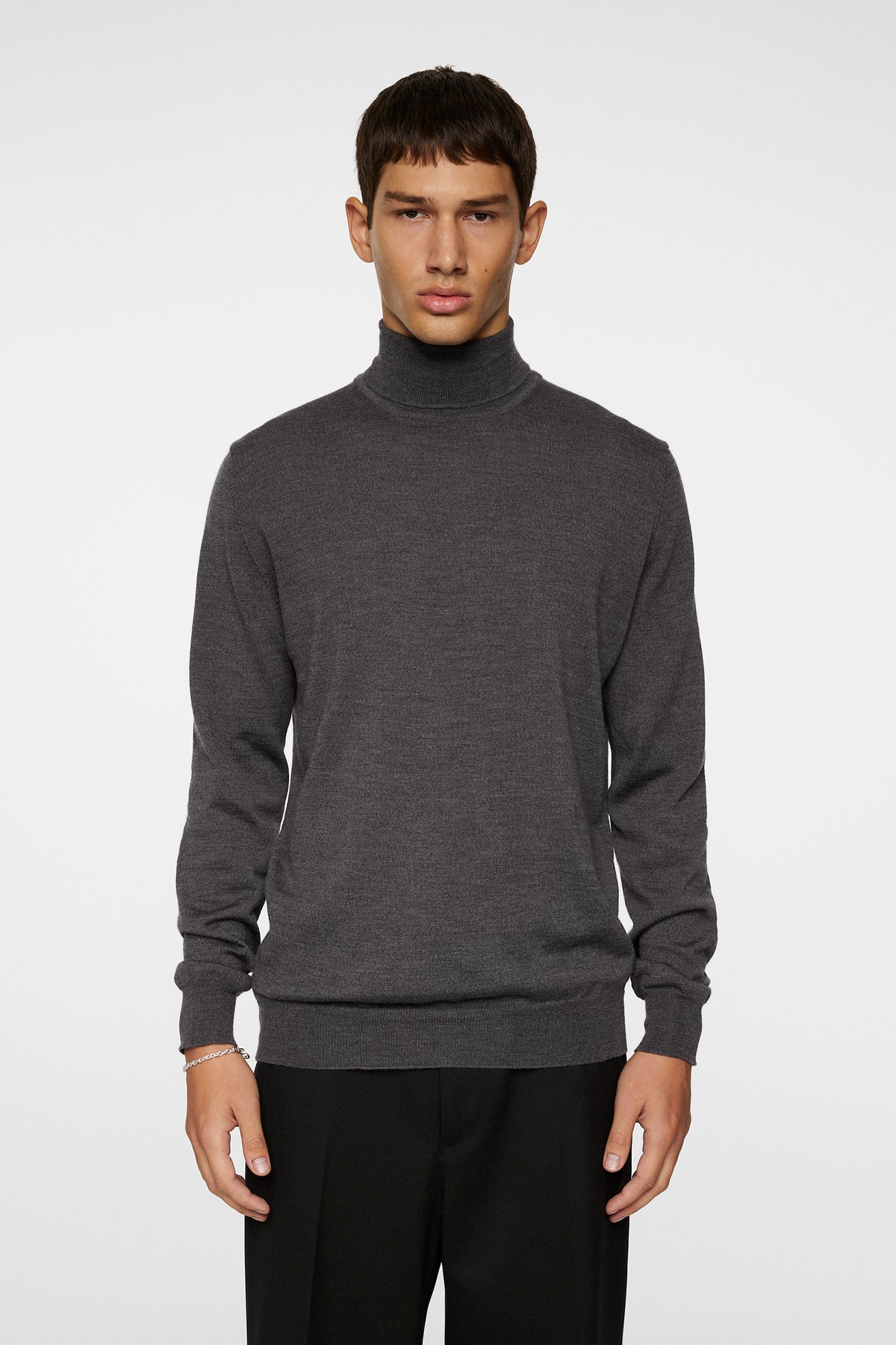 Kaden Merino Turtle Neck / Lava Smoke Melange