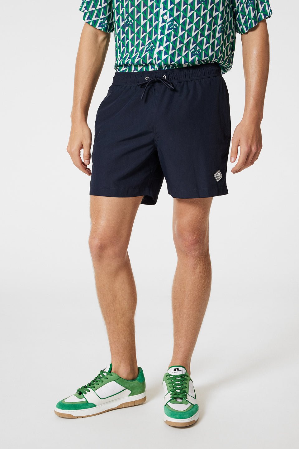 Banks Solid Swim Trunks / JL Navy