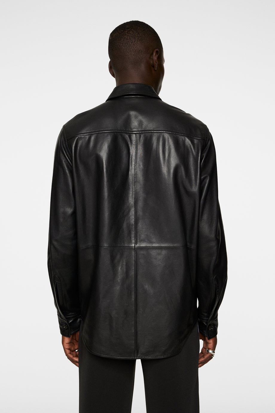 Lanson Leather Overshirt / Black