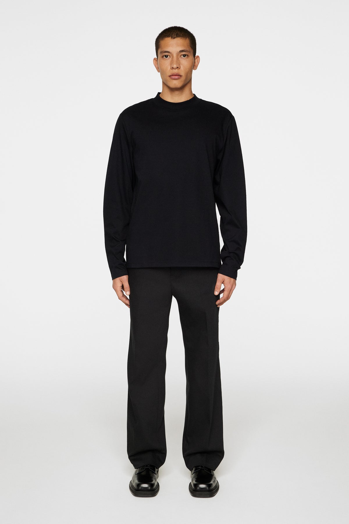 Ace Mock Neck LS T-Shirt / Black