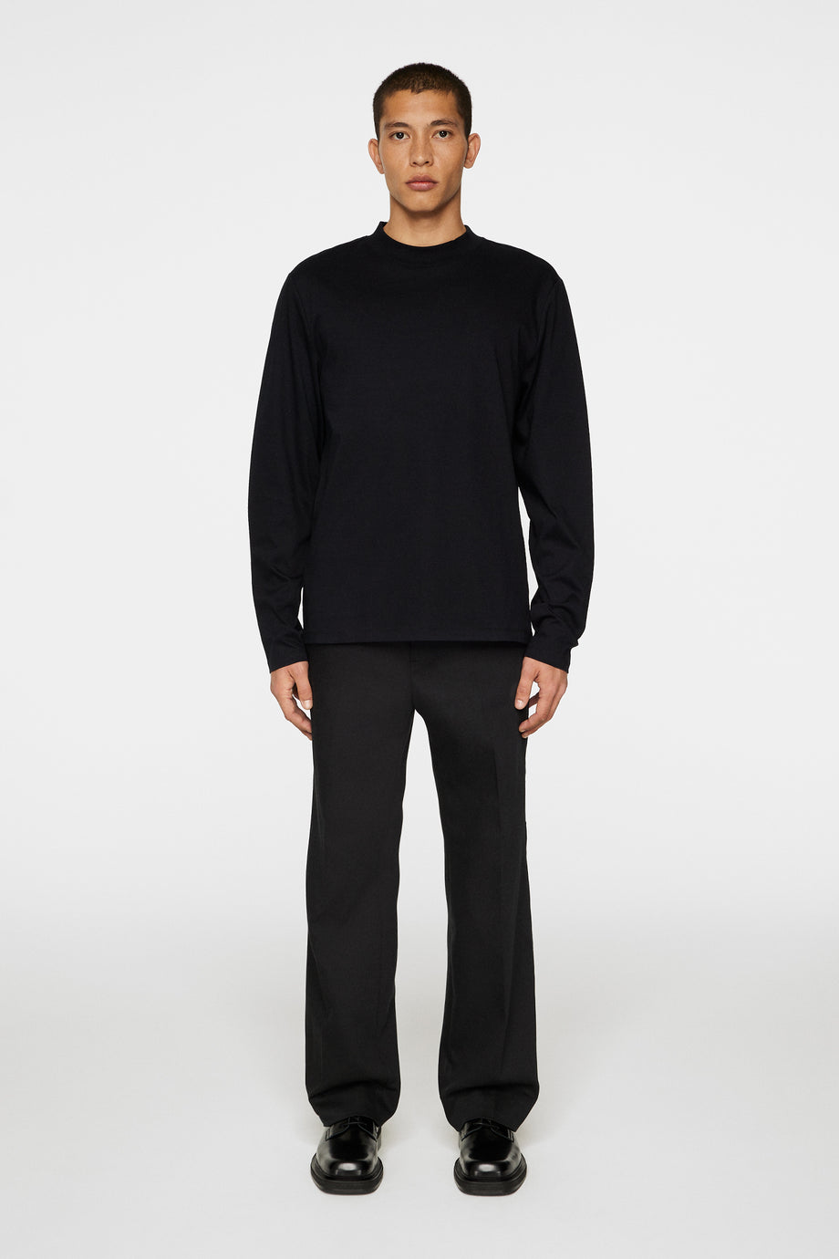 Ace Mock Neck LS T-Shirt / Black