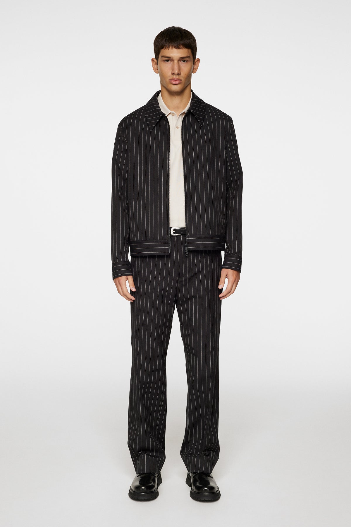 Haij Pin Stripe Pants / Black