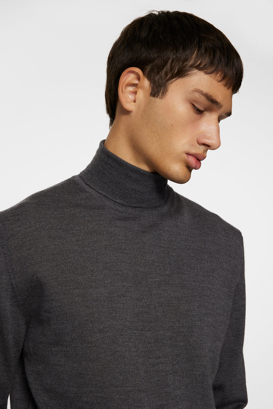 Kaden Merino Turtle Neck / Lava Smoke Melange