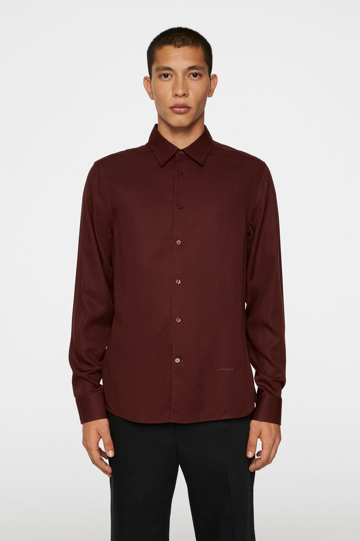 Slim LS Comfort Tencel Shirt / Bitter Chocolate