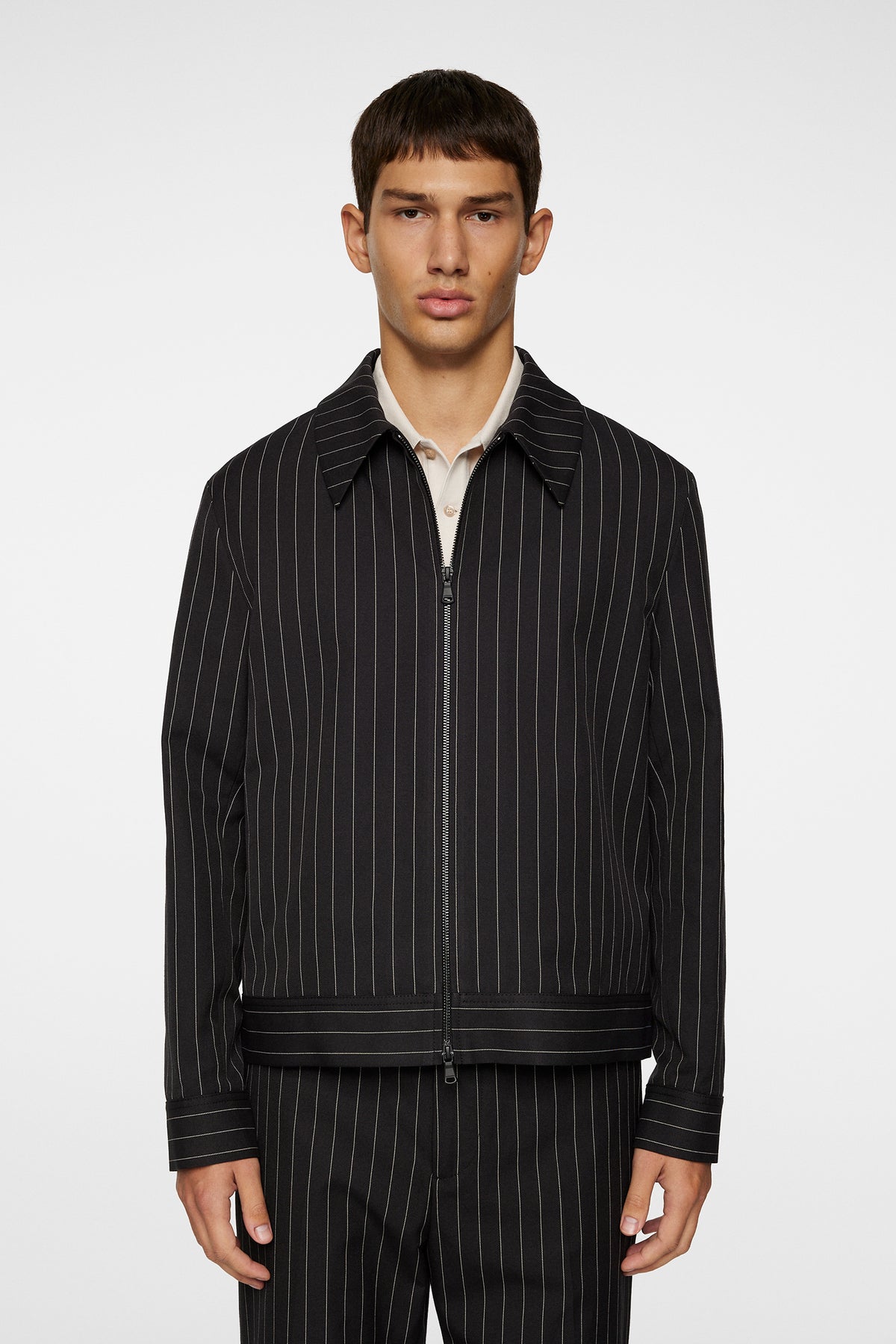 Parke Pin stripe jacket / Black