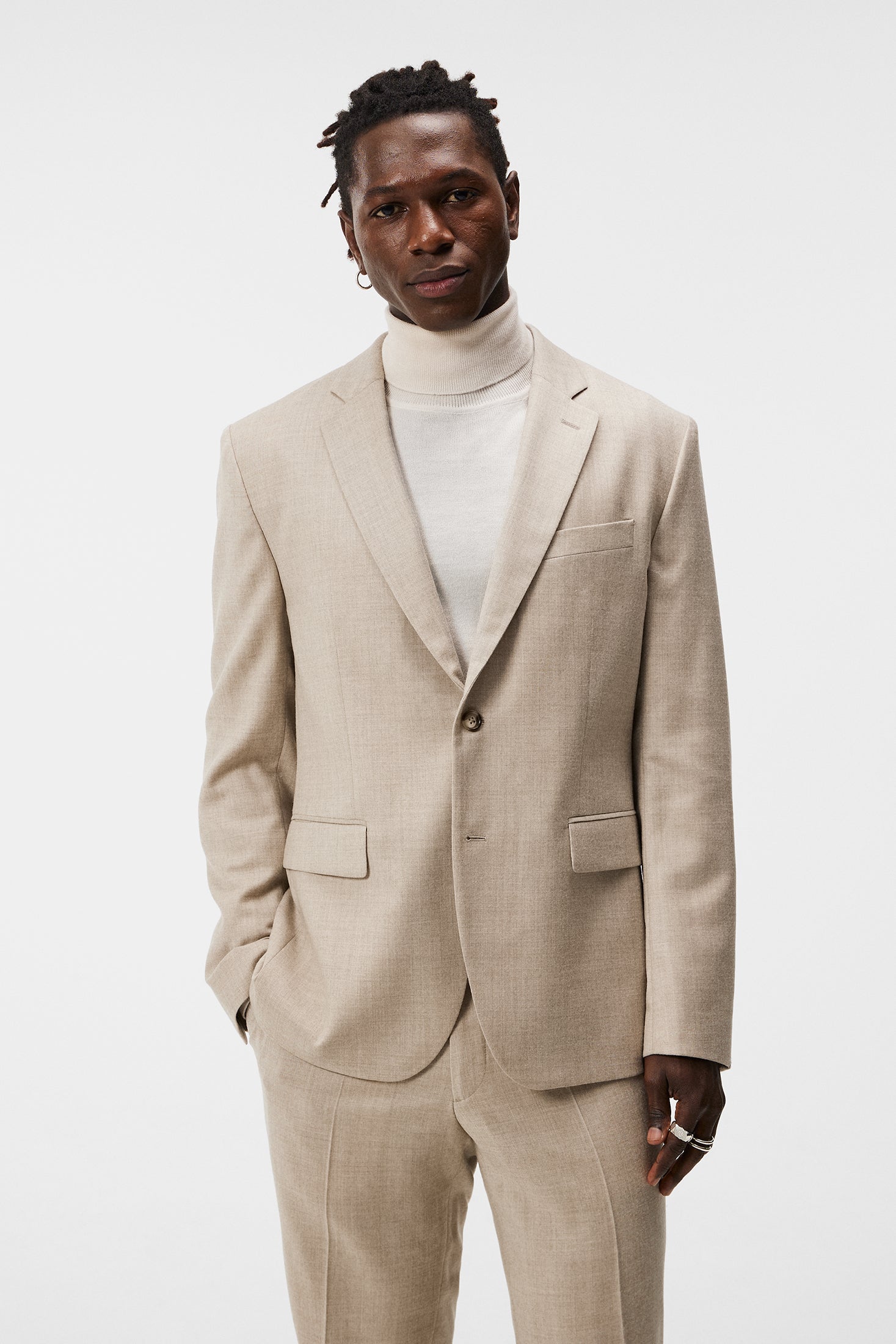 Hopper U Str Flannel Blazer / Oyster Gray – J.Lindeberg