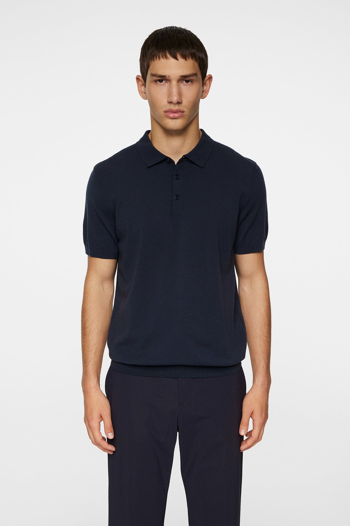 Ridge Knitted Polo / JL Navy