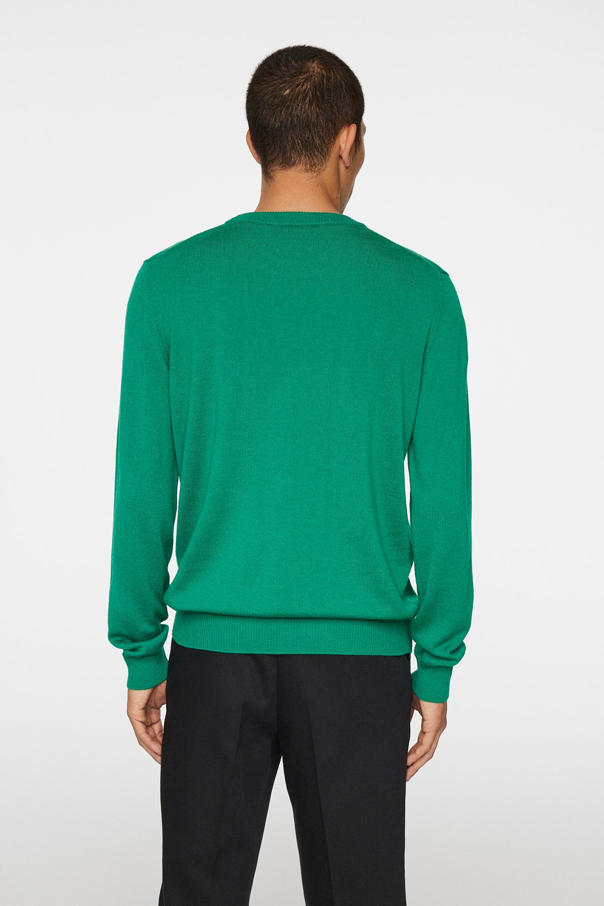 Keane Merino Crew Neck Sweater / Ultramarine Green