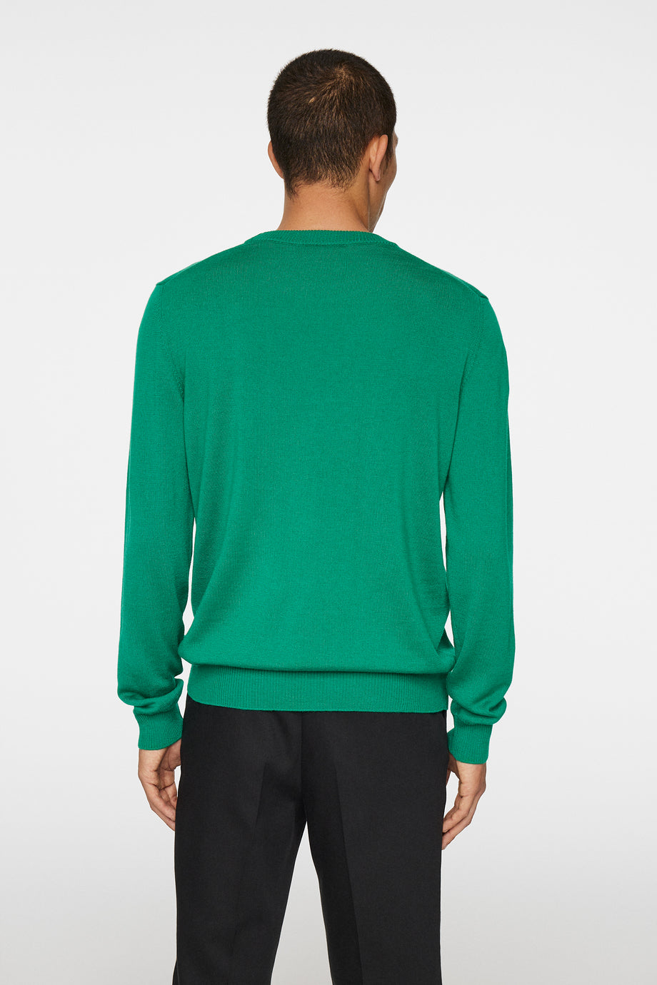 Keane Merino Crew Neck Sweater / Ultramarine Green