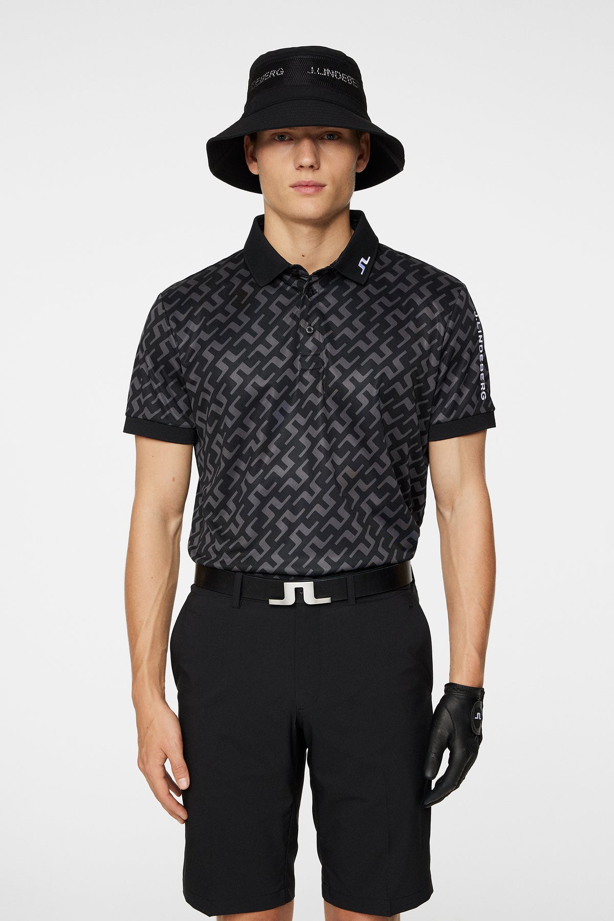 Tour Tech Reg Fit Print Polo / Bias Bridge Black