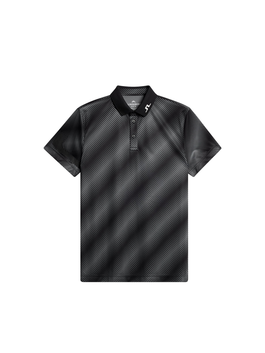 Heath Print Polo / Comb Black M