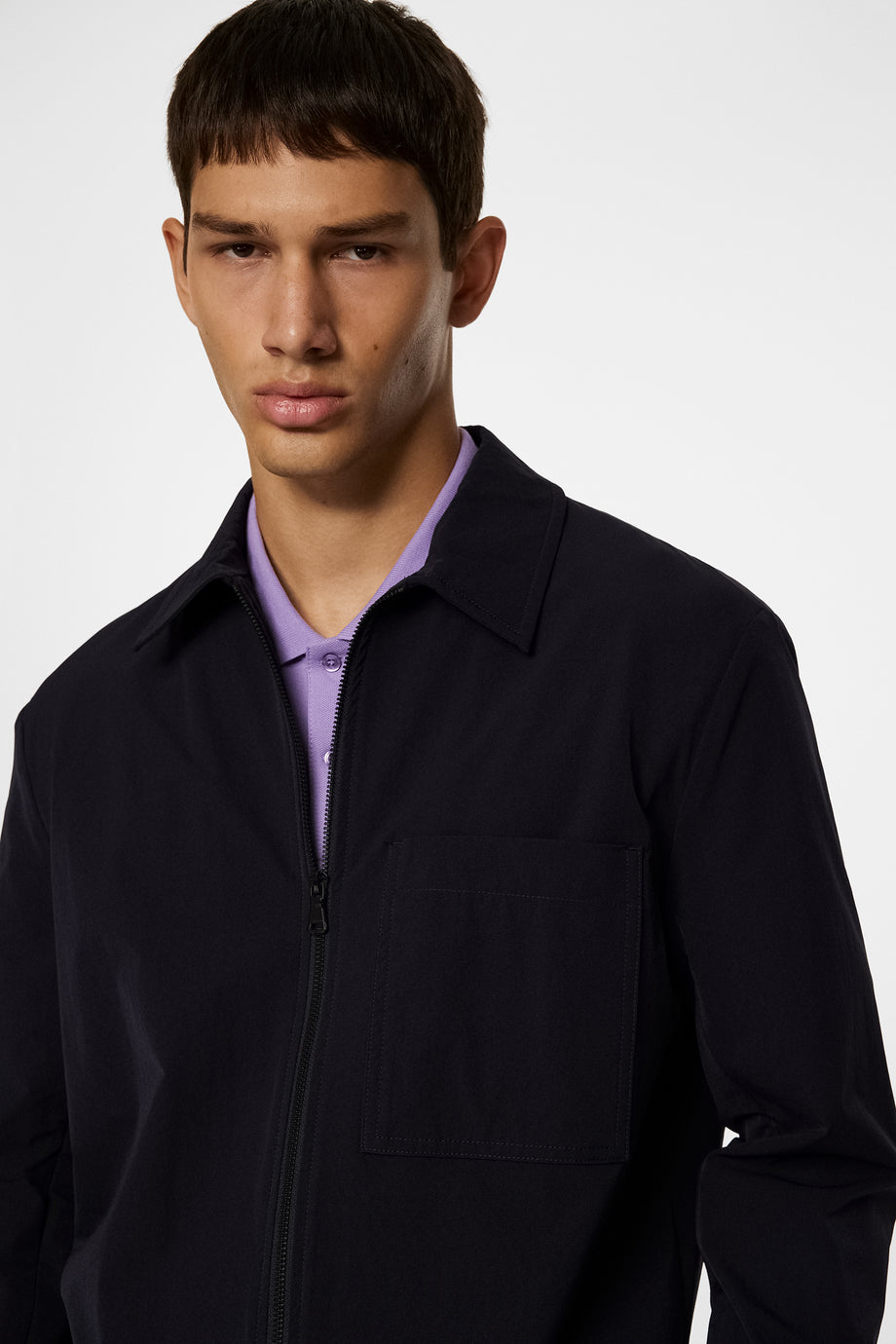 Jake Zipped Overshirt / JL Navy