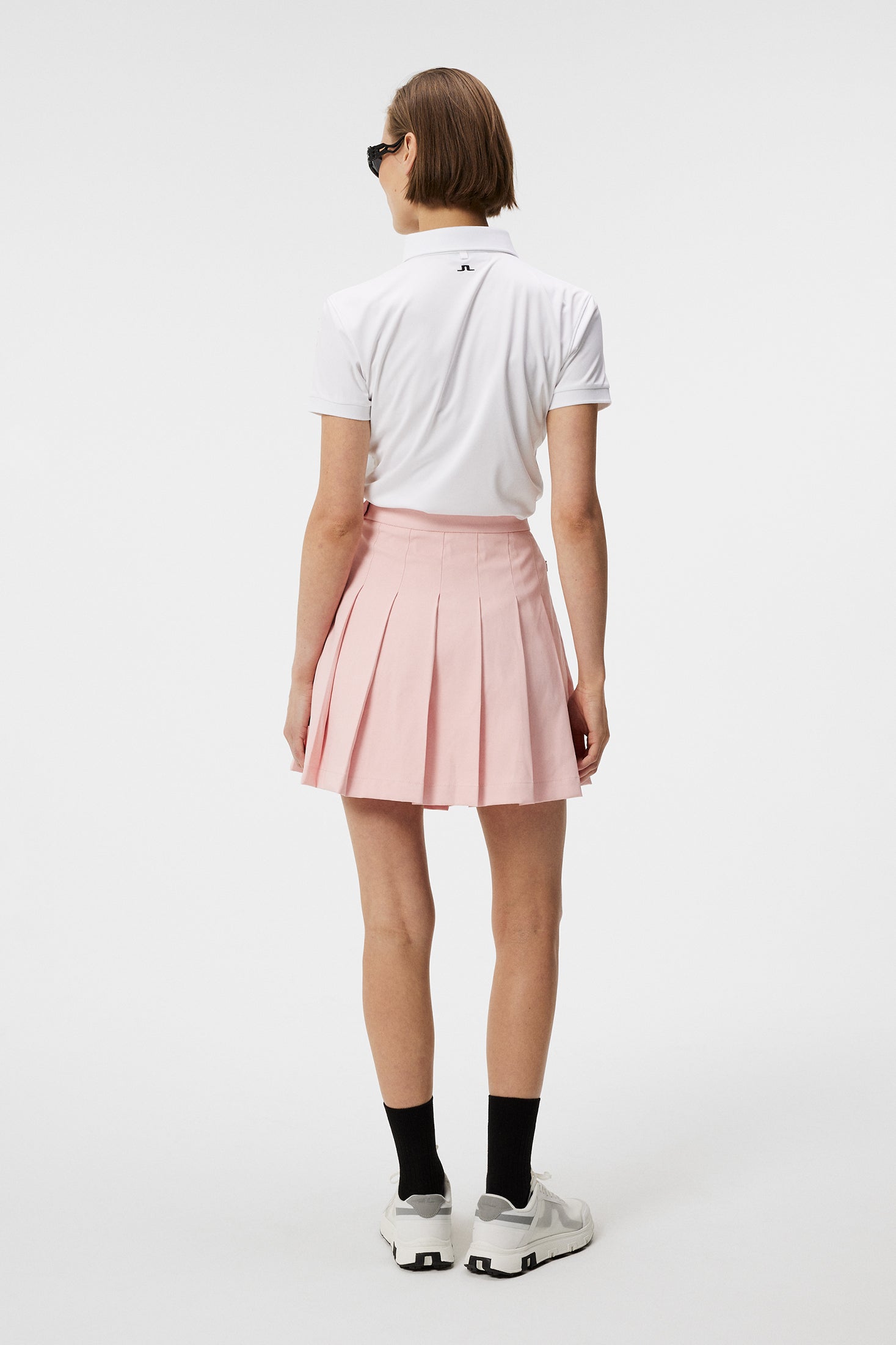 Powder pink pleated skirt store