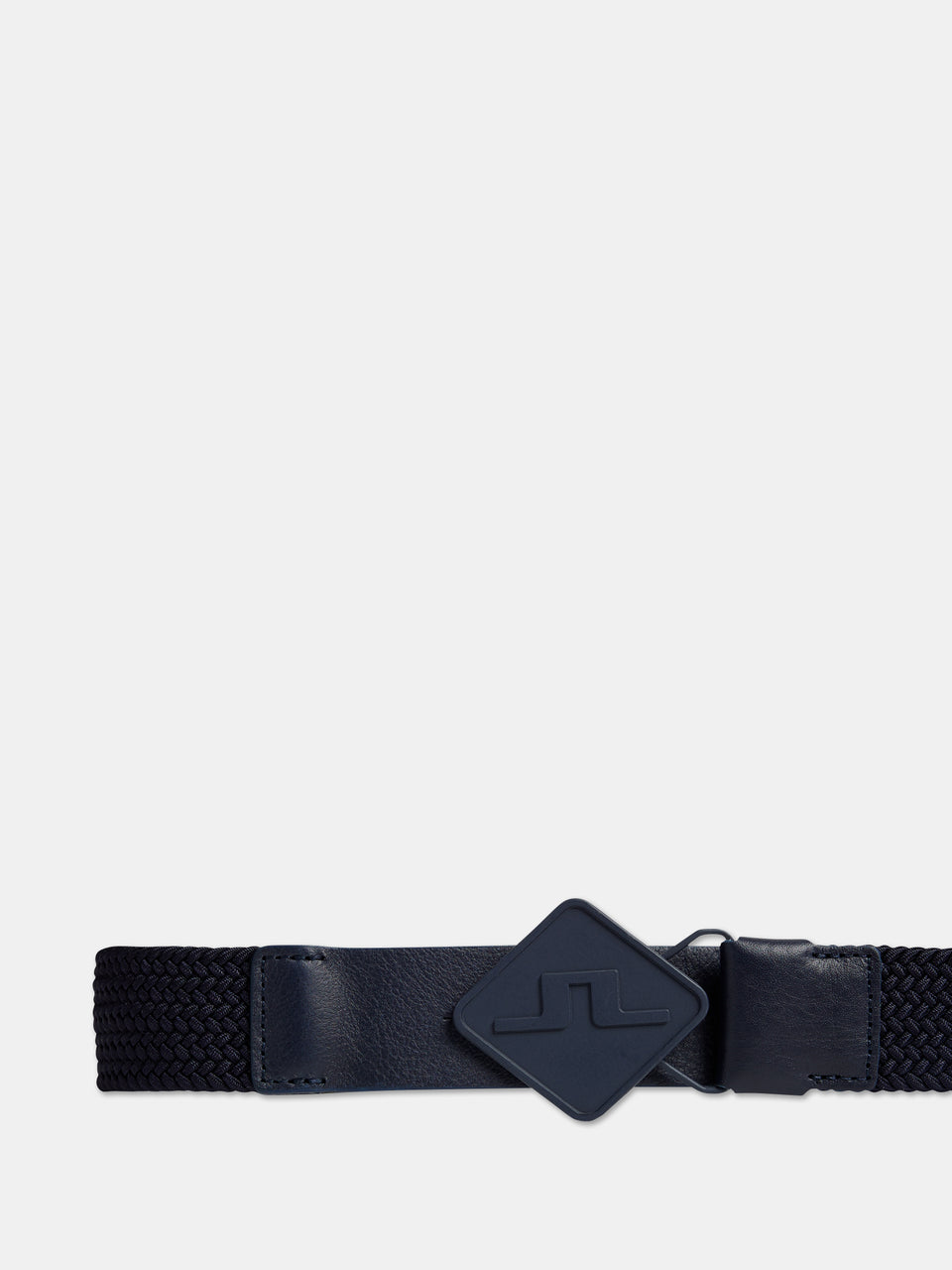 Diamond Ealstic  Leather Belt / JL Navy