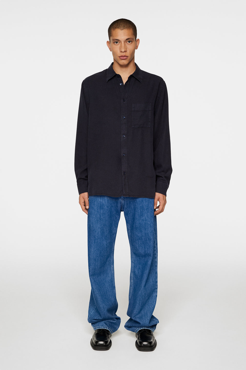 Reg Struct GMD Tencel Shirt / JL Navy