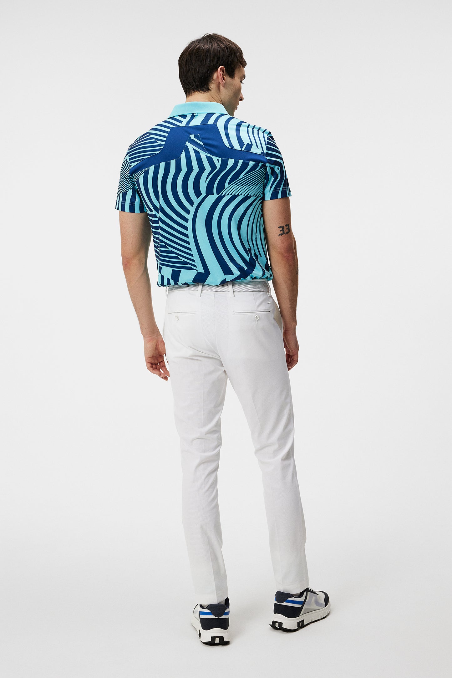 KV Tour Print Golf Polo / Dazzle Wave Blue Curacao