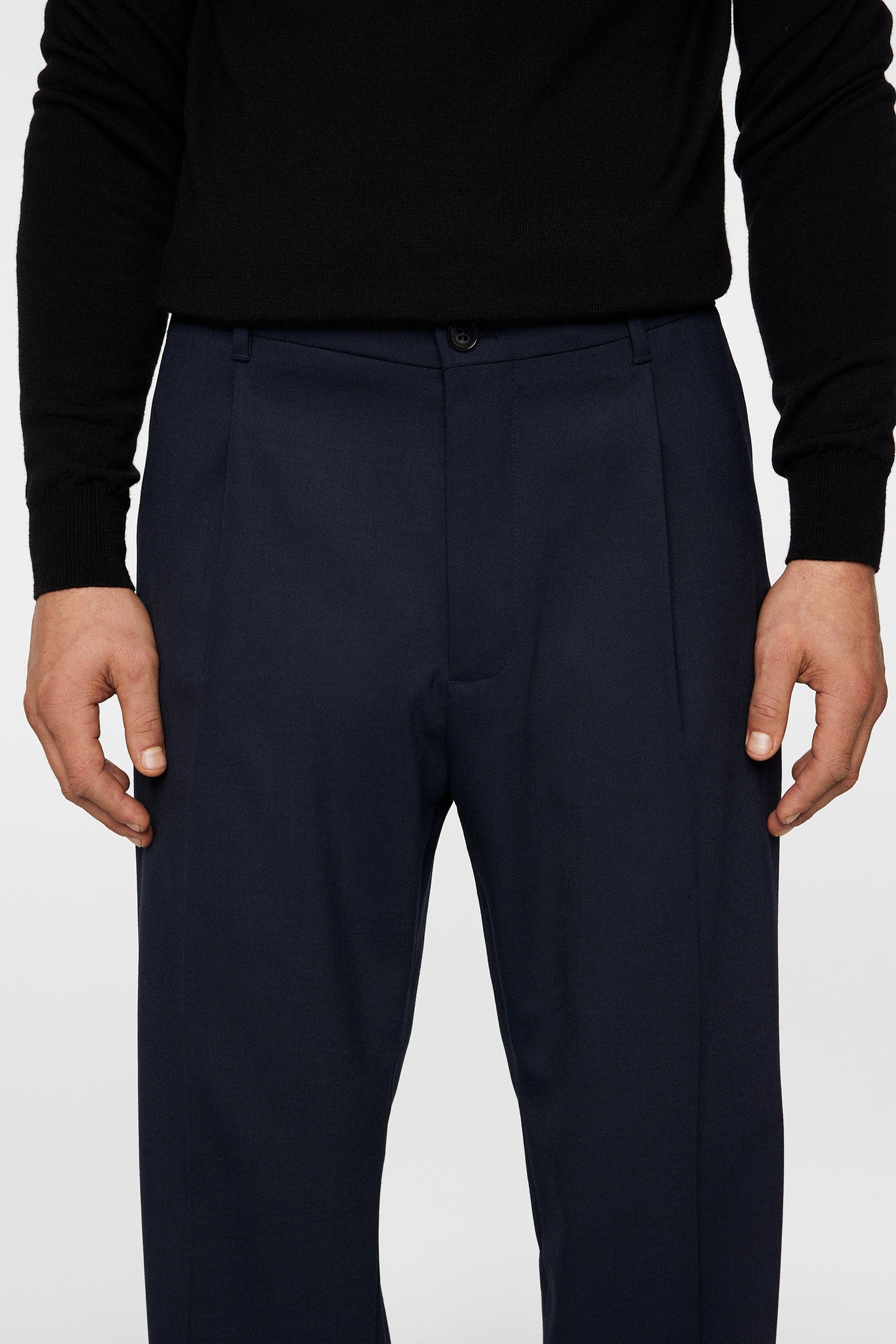 Haij Pleated Twill Pants / JL Navy